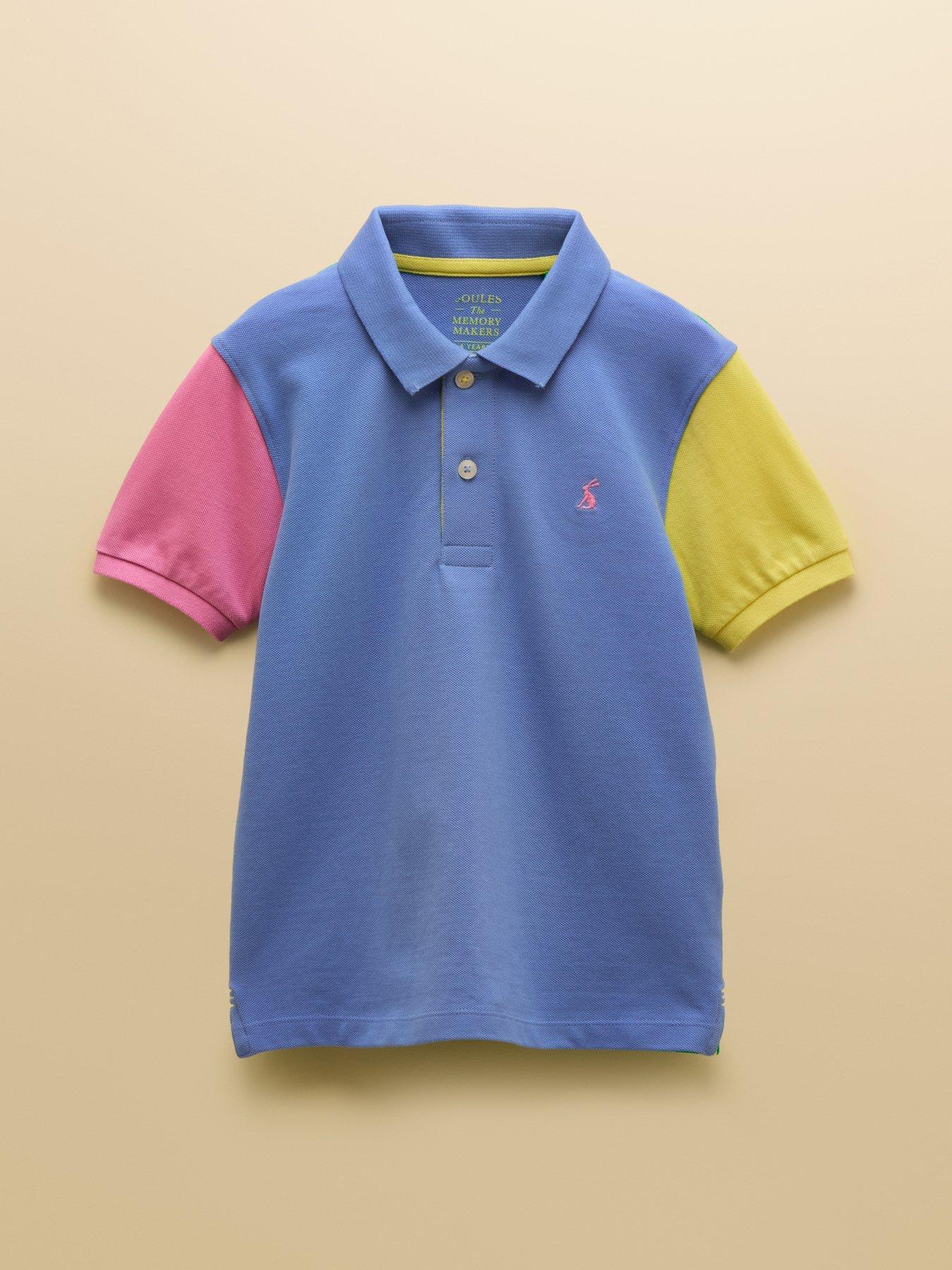 Image 1 of 5 of Joules Boys Woody Colour Block Short Sleeve Polo - Multi
