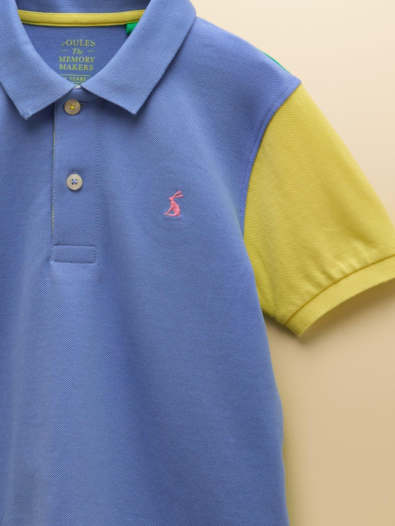 Image 4 of 5 of Joules Boys Woody Colour Block Short Sleeve Polo - Multi