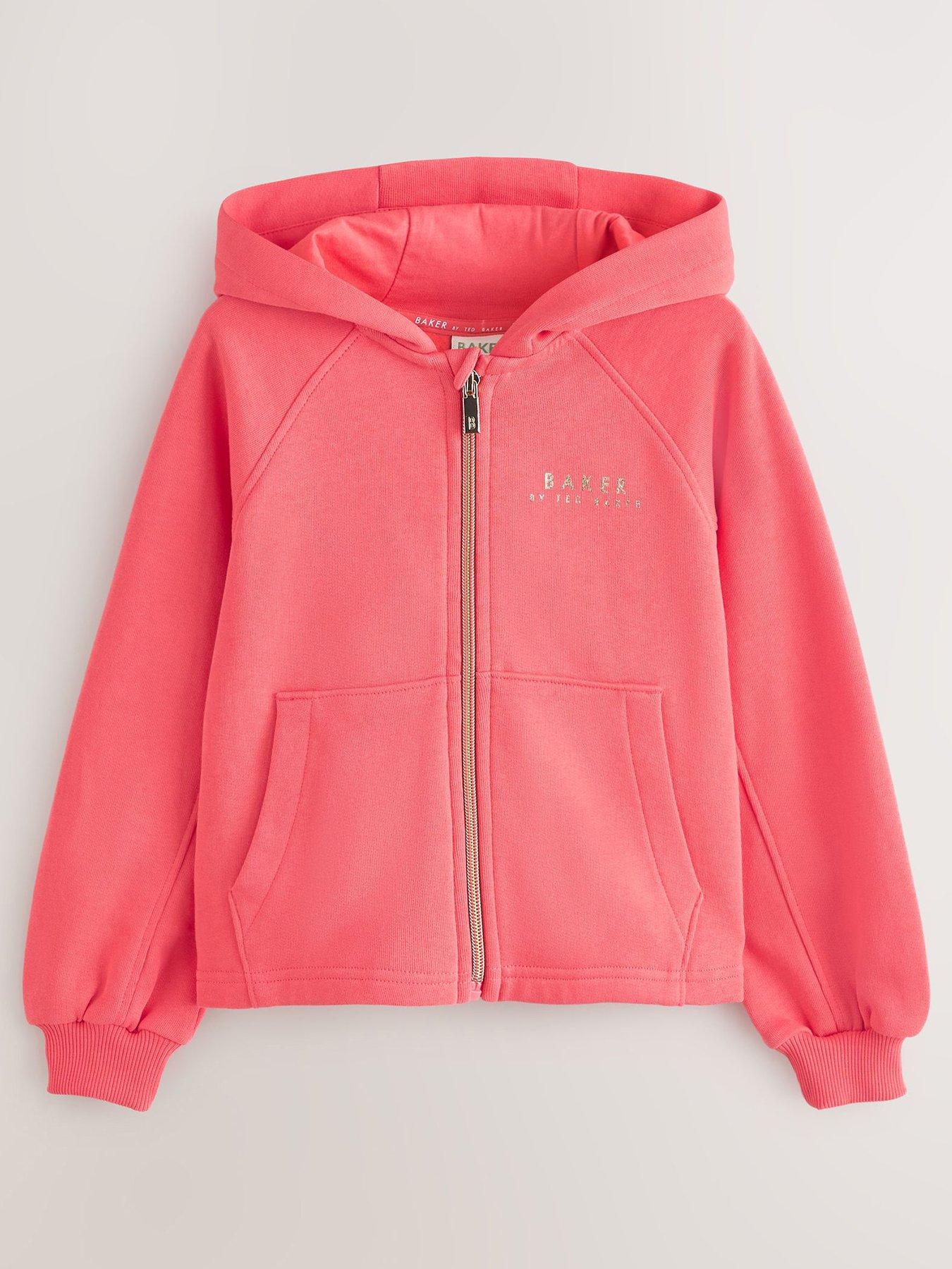 Ted Baker Older Girls Zip Logo Hoodie - Pink
