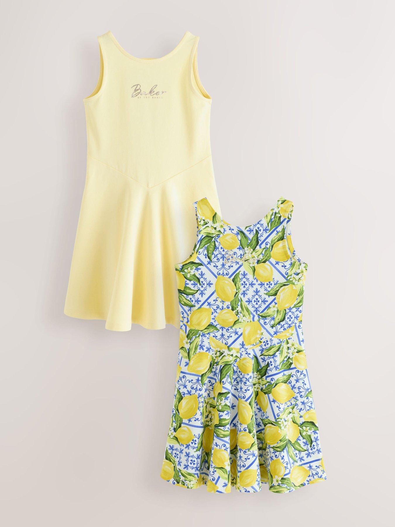 ted baker yellow skater dress Women's TED BAKER Canary Yellow Sleeveless Skater Dress Size 2 Fit & Flare