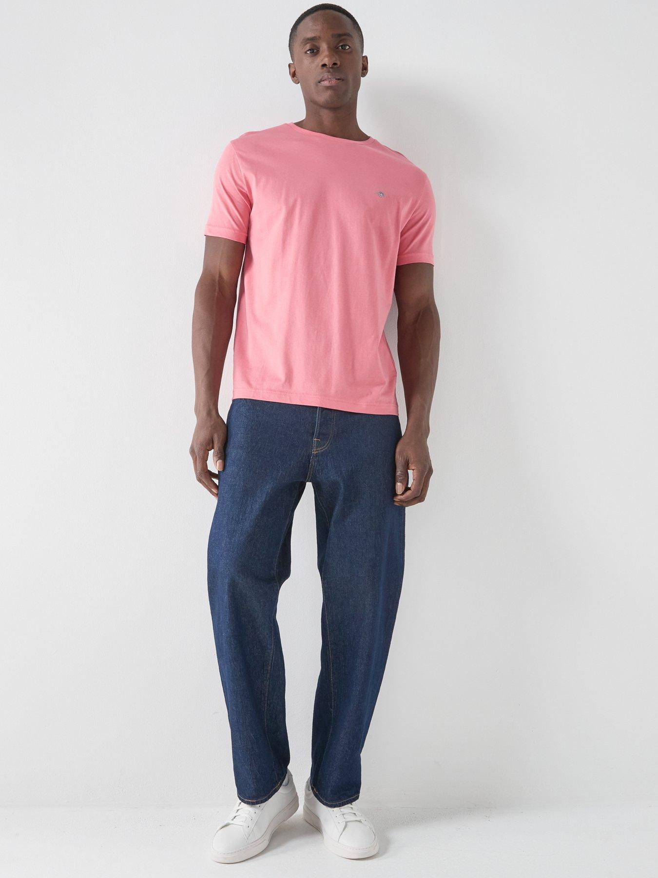 Image 3 of 4 of GANT Regular Fit Shield Short Sleeve T-Shirt - Pink