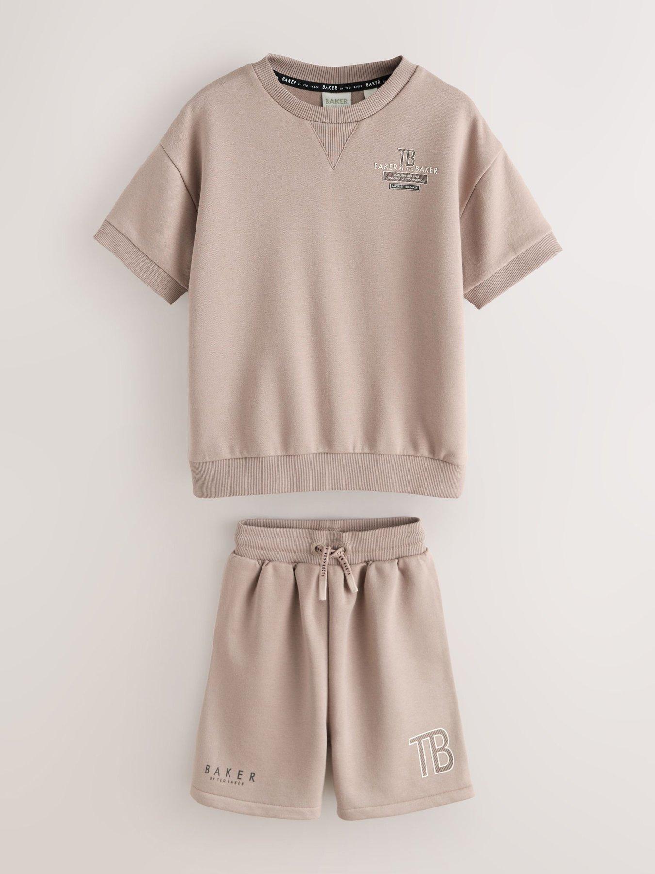 Image 5 of 7 of Ted Baker Boys Logo&nbsp;T-Shirt &amp; Shorts Set - Beige