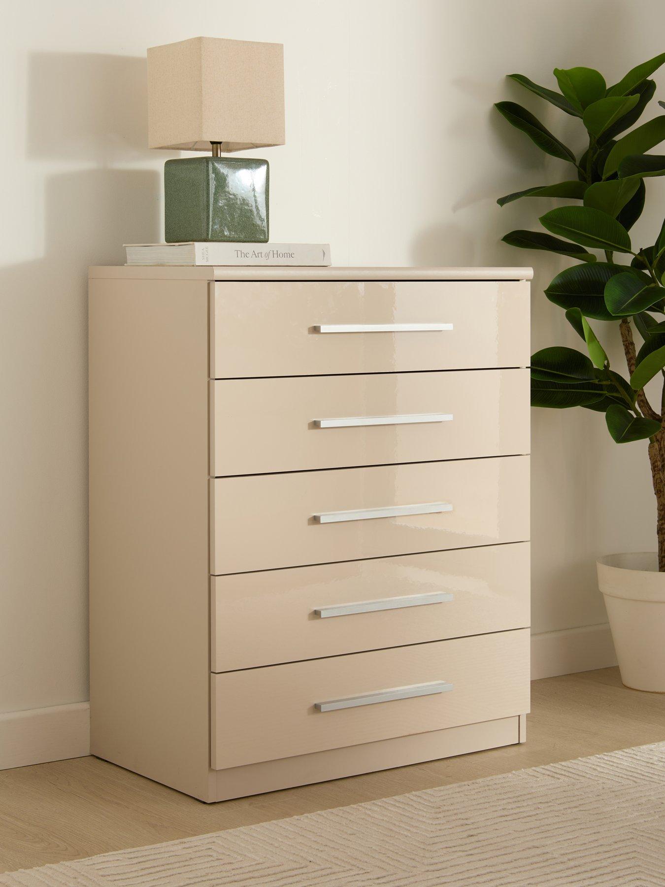 The Very Collection Prague Gloss 5 Drawer Chest - FSC® Certified