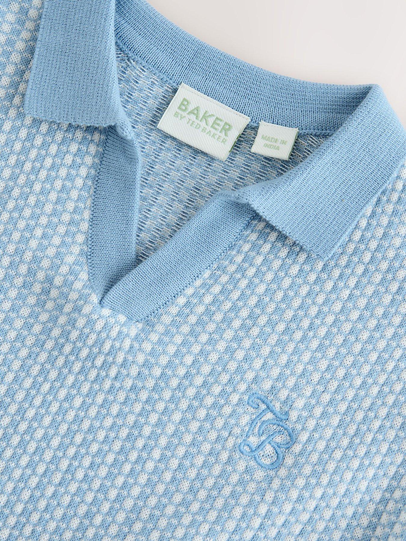Image 6 of 7 of Ted Baker Older Boys Knitted Polo Shirt - Blue