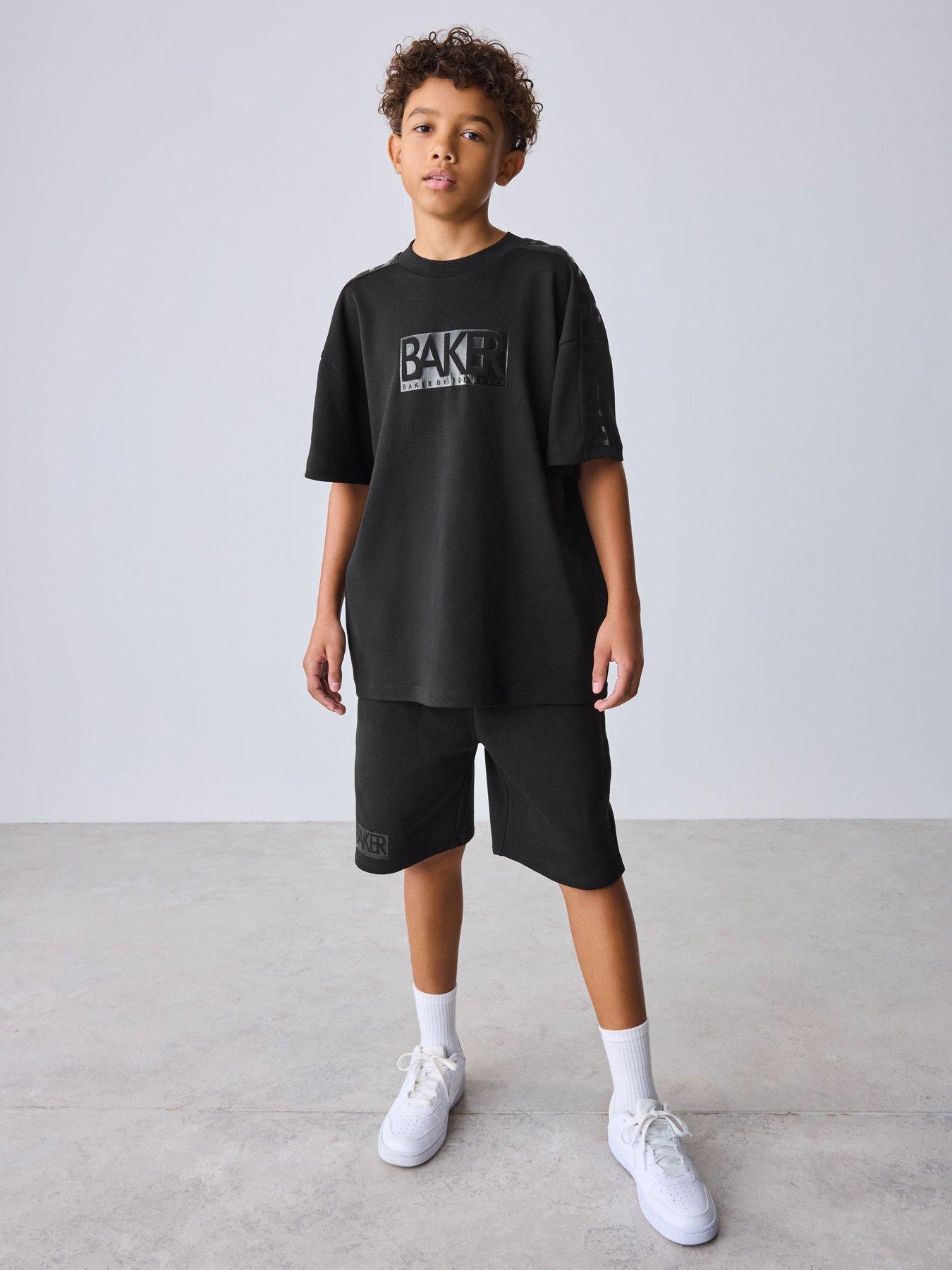 Ted Baker Older Boys Oversized Logo Sweat Set - Black