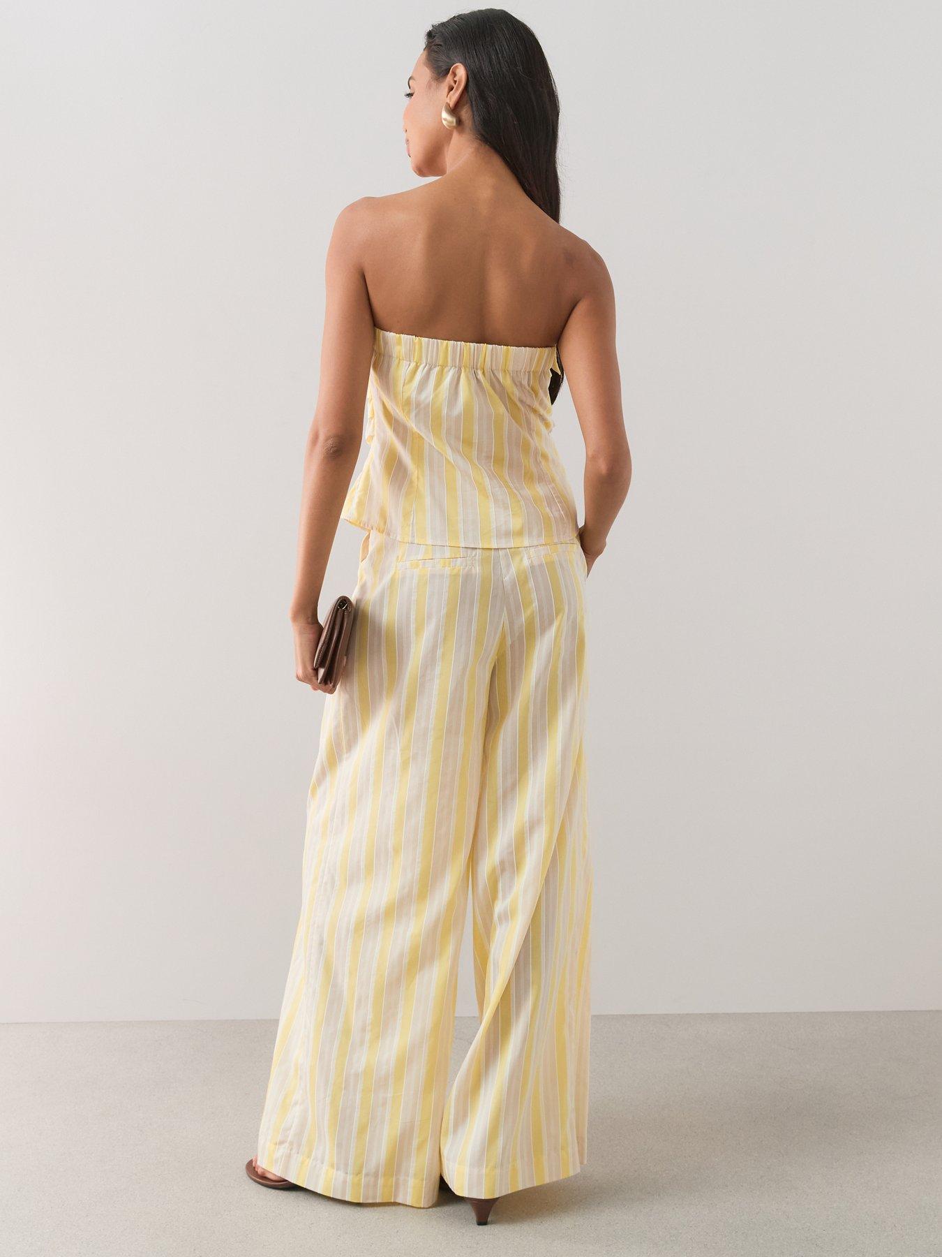 Image 5 of 7 of The Very Collection Striped Corset Bandeau Co-Ord - Multi