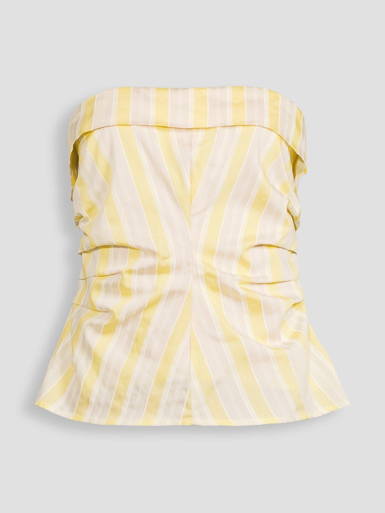 Image 7 of 7 of The Very Collection Striped Corset Bandeau Co-Ord - Multi