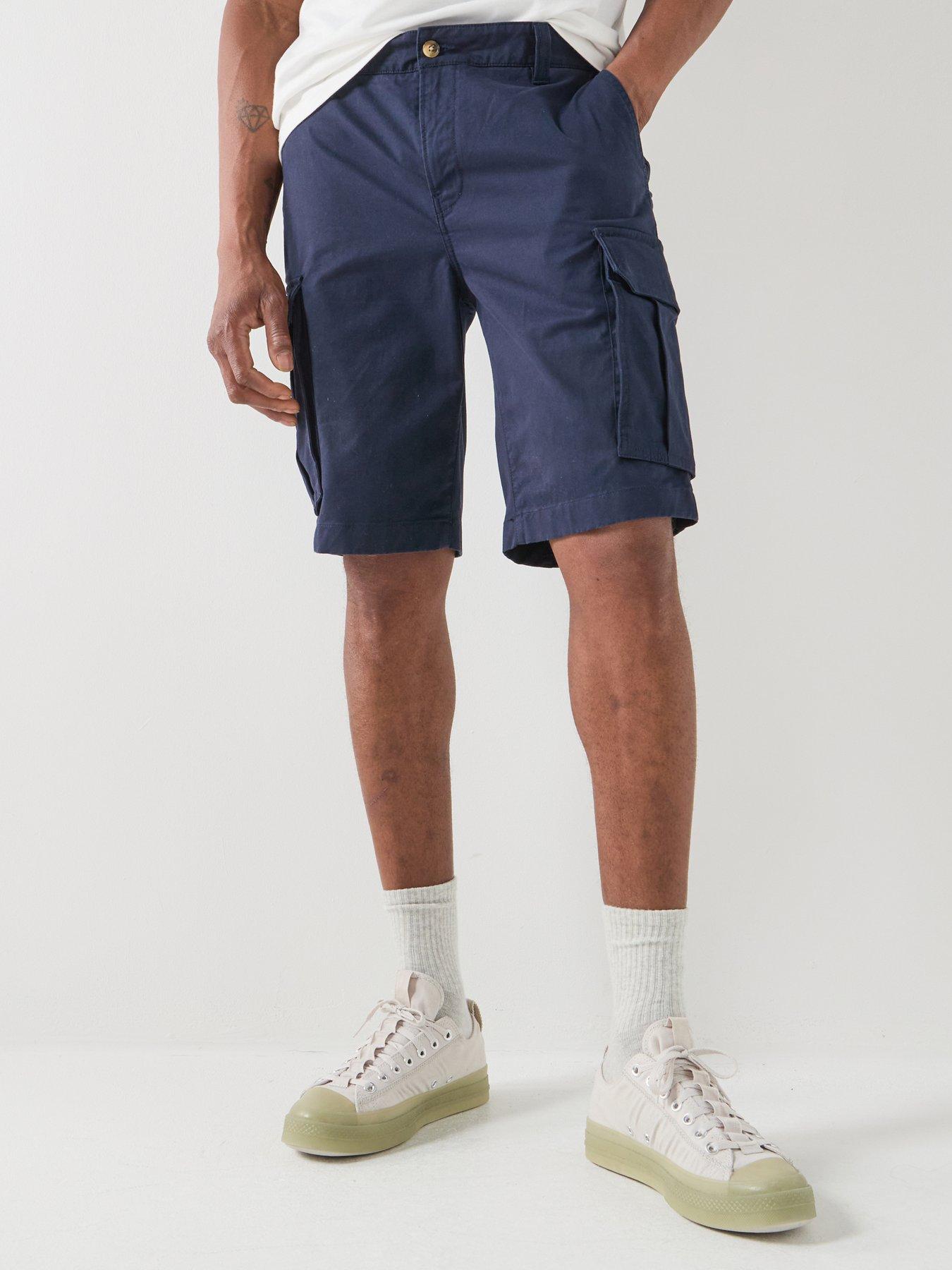 GANT Regular Classic Cargo Shorts, Navy, Size 34, Men