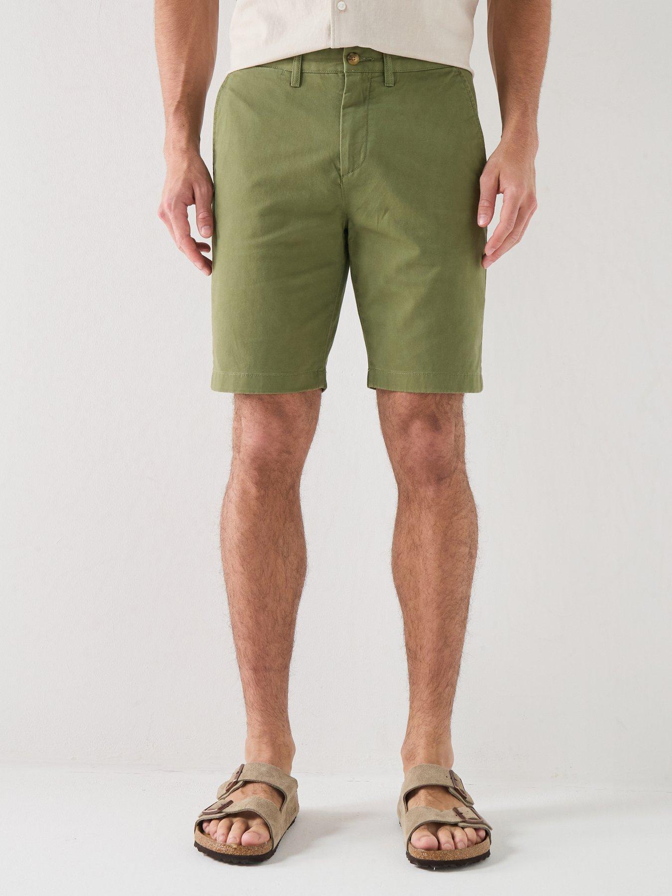 GANT Regular Classic Chino Shorts, Green, Size 34, Men