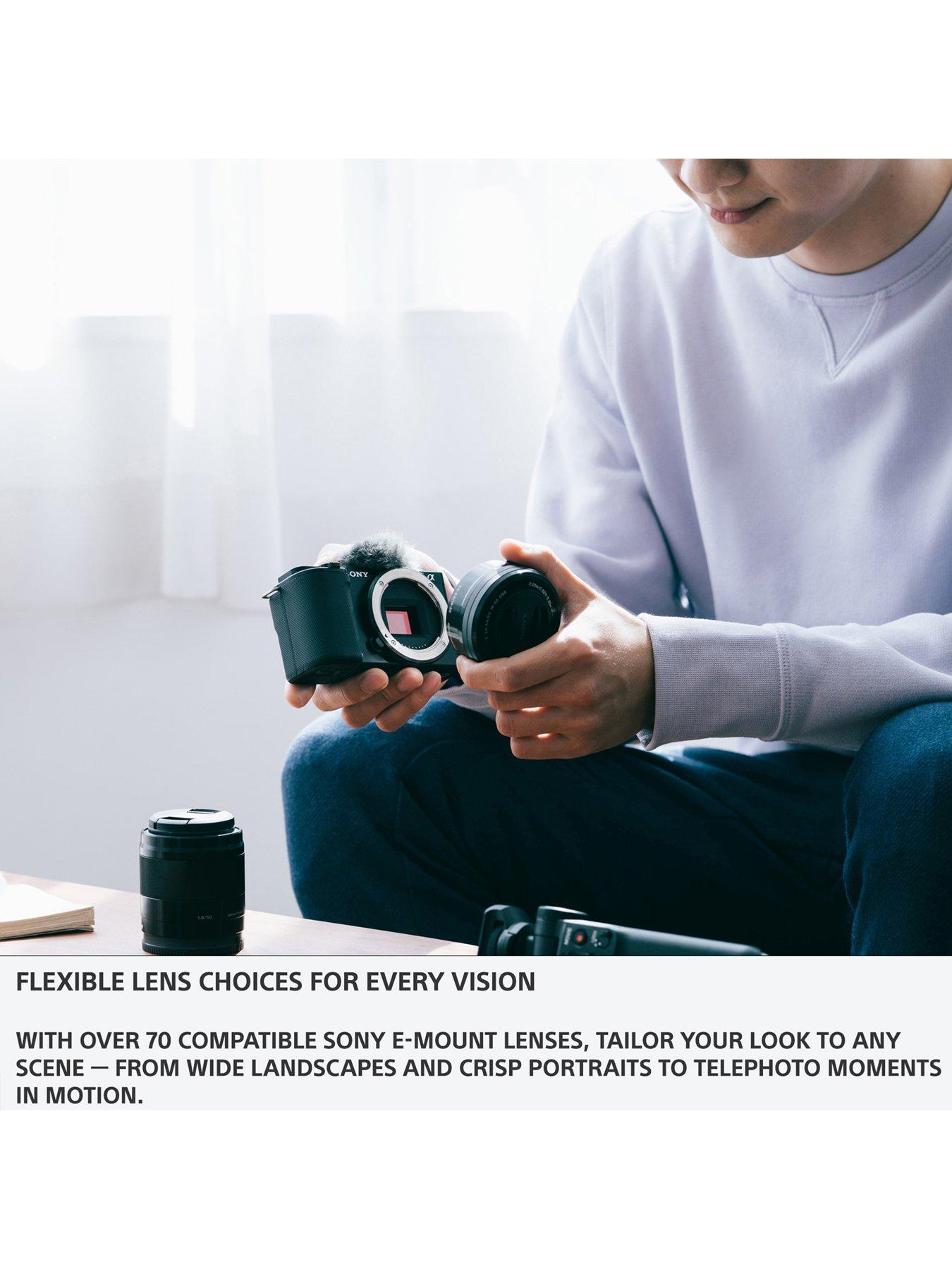 Sony Alpha ZV-E10 Compact System Vlogging Camera with 16-50mm