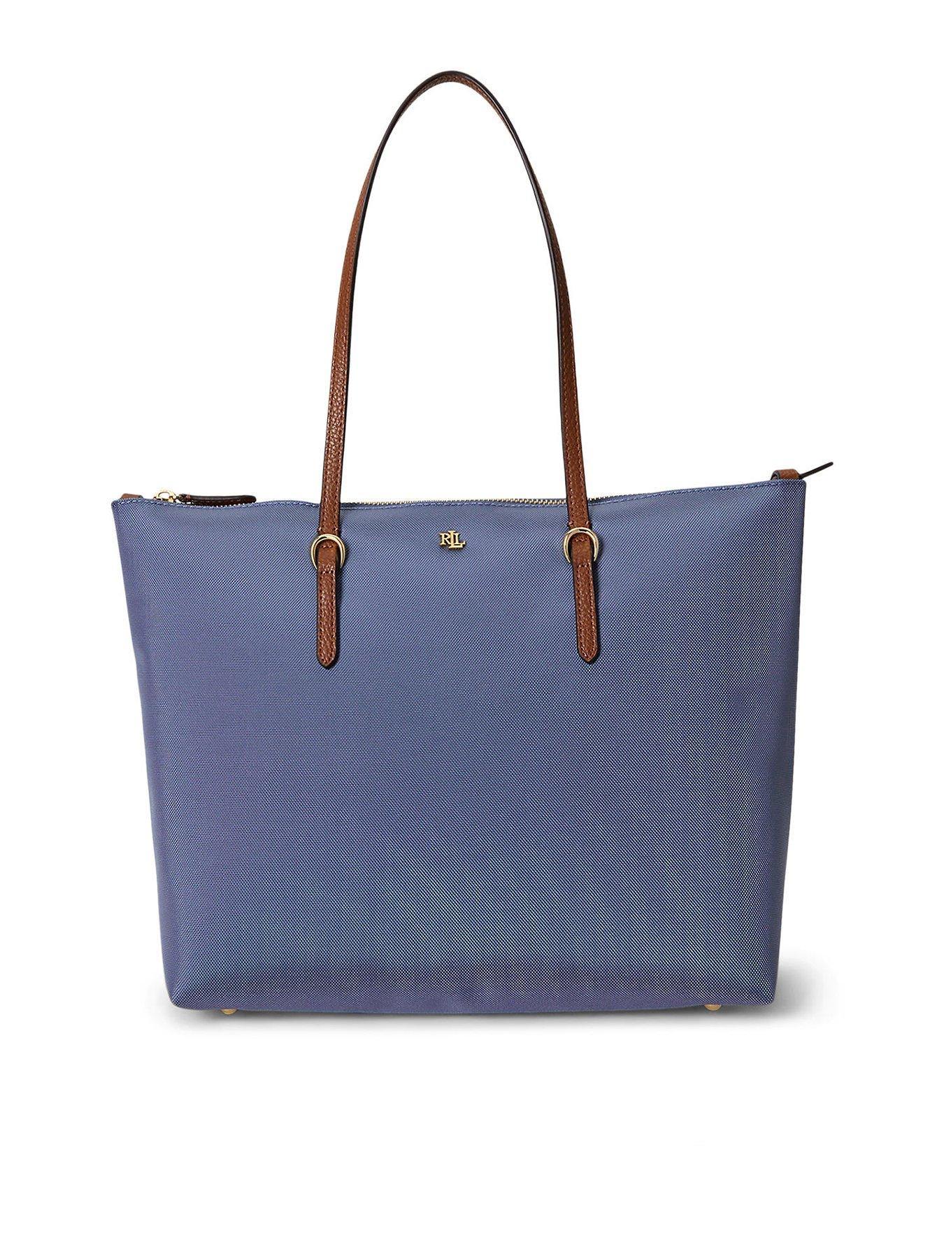 Lauren by Ralph Lauren Medium Keaton Nylon Tote Bag, Blue, Women