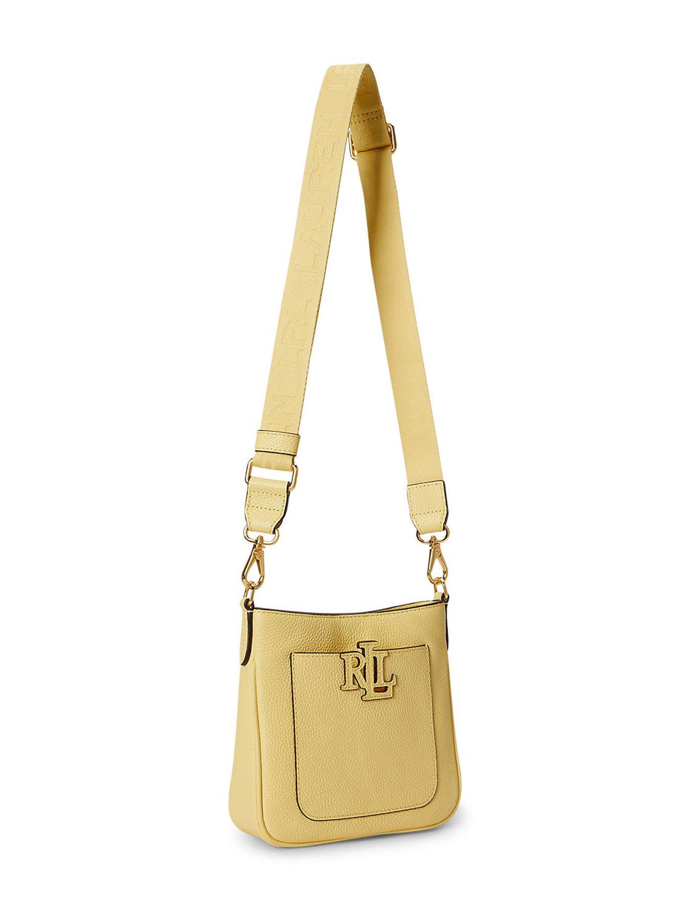 Image 3 of 6 of Lauren by Ralph Lauren Pebbled Leather Small Cameryn Crossbody - Lemon Sorbet