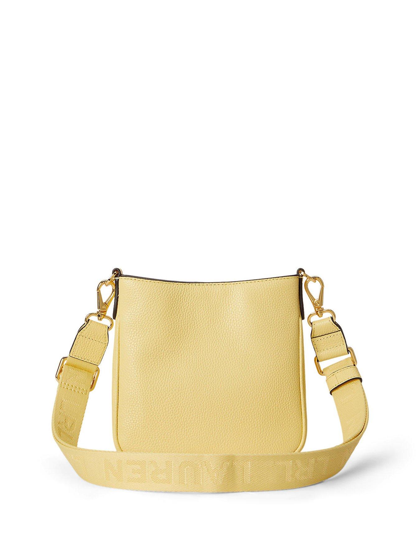 Image 4 of 6 of Lauren by Ralph Lauren Pebbled Leather Small Cameryn Crossbody - Lemon Sorbet