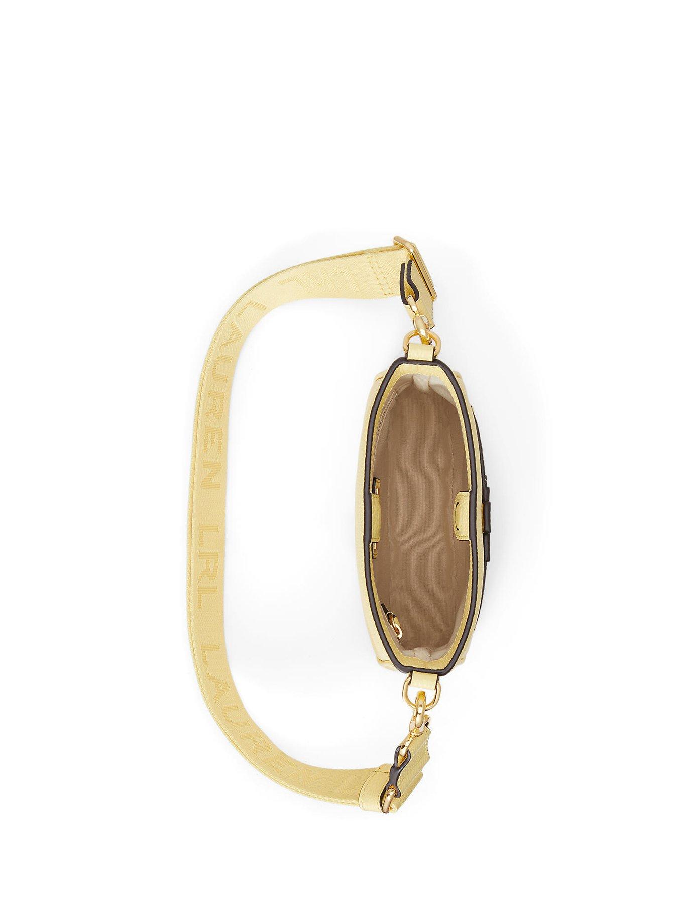 Image 5 of 6 of Lauren by Ralph Lauren Pebbled Leather Small Cameryn Crossbody - Lemon Sorbet