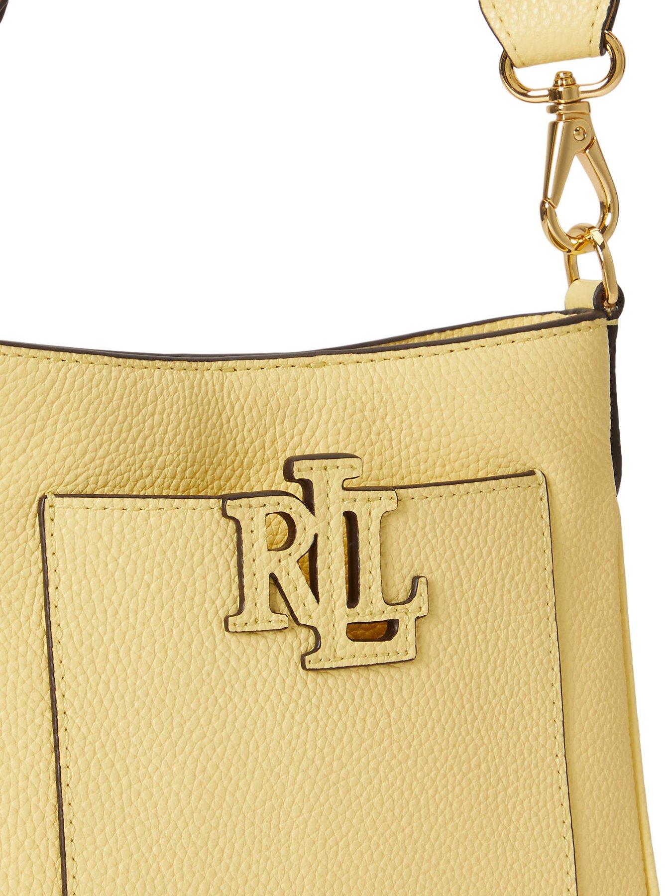 Image 6 of 6 of Lauren by Ralph Lauren Pebbled Leather Small Cameryn Crossbody - Lemon Sorbet