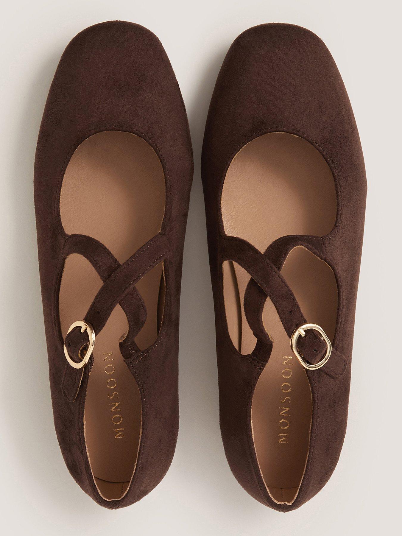 Image 2 of 3 of Monsoon Dana Microsuede Pump - Brown