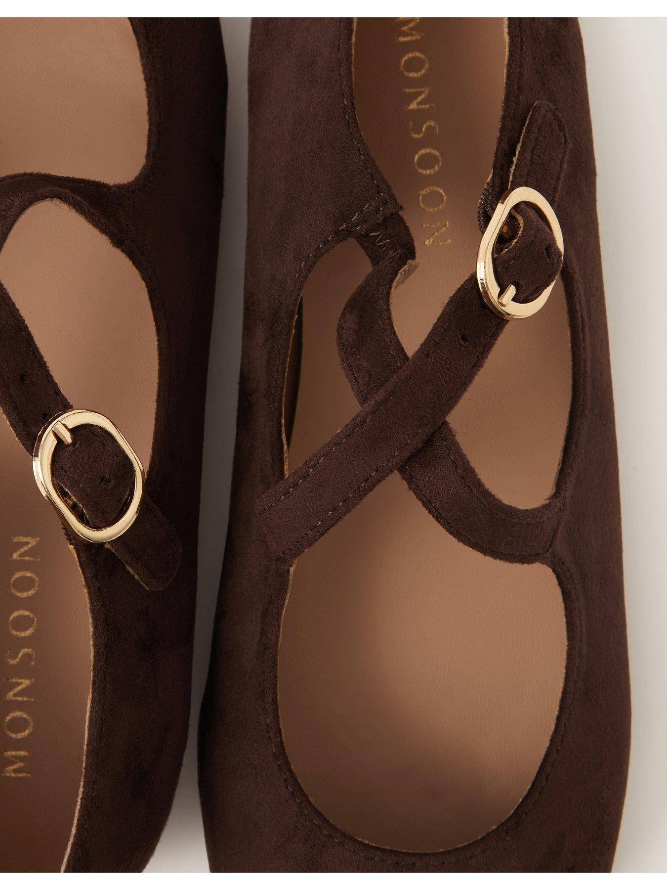 Image 3 of 3 of Monsoon Dana Microsuede Pump - Brown