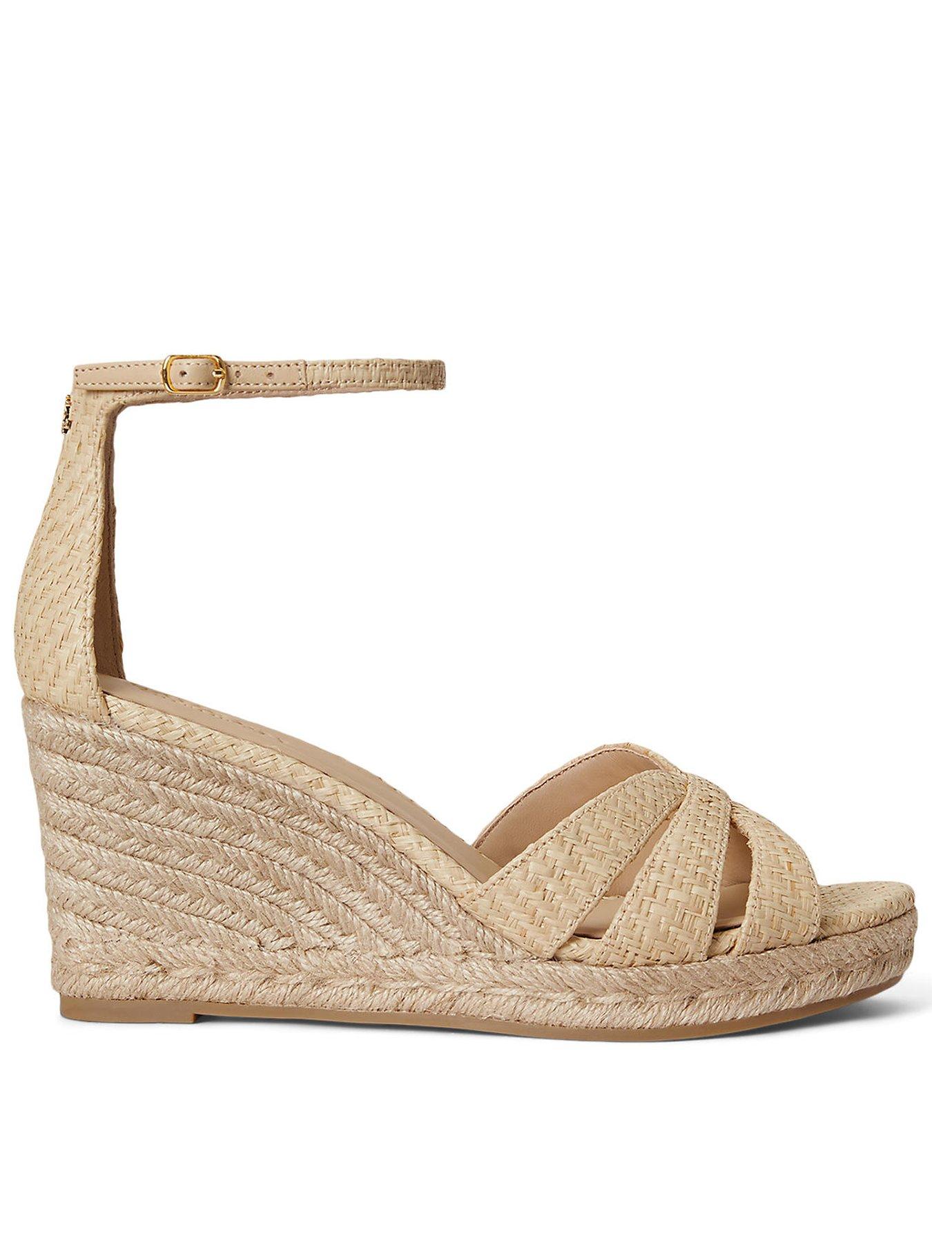 Image 1 of 4 of Lauren by Ralph Lauren Nellie Espadrilles Wedge Sandals - Beige