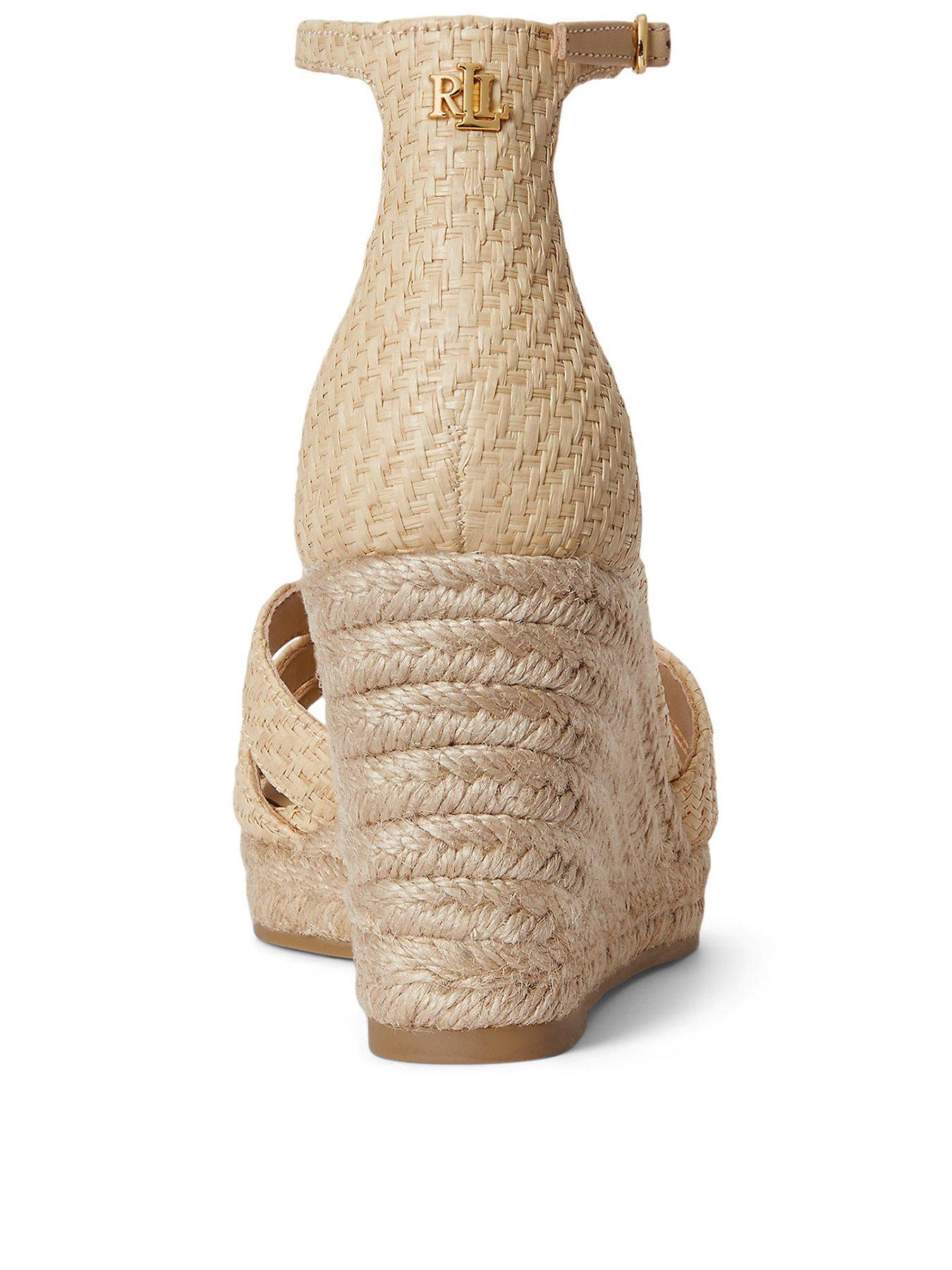 Image 3 of 4 of Lauren by Ralph Lauren Nellie Espadrilles Wedge Sandals - Beige