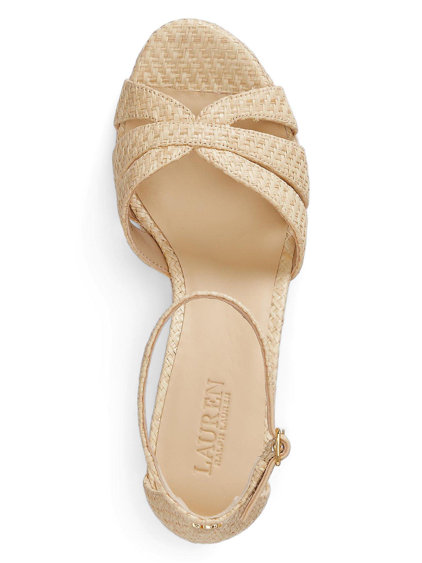 Image 4 of 4 of Lauren by Ralph Lauren Nellie Espadrilles Wedge Sandals - Beige