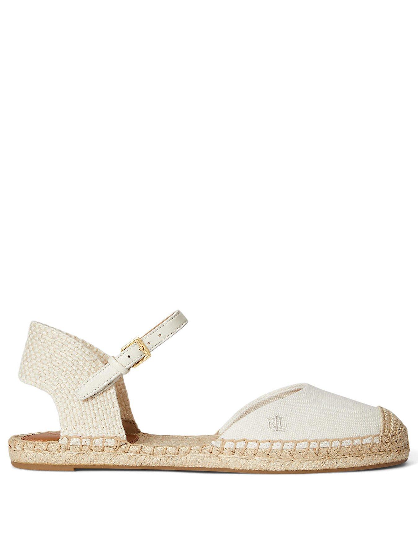 Image 2 of 4 of Lauren by Ralph Lauren Robby Flat Espadrilles - White