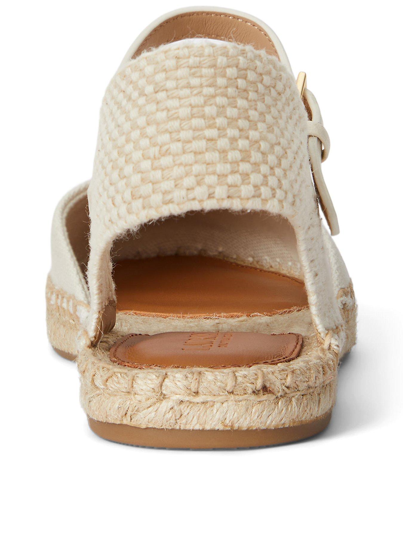 Image 3 of 4 of Lauren by Ralph Lauren Robby Flat Espadrilles - White