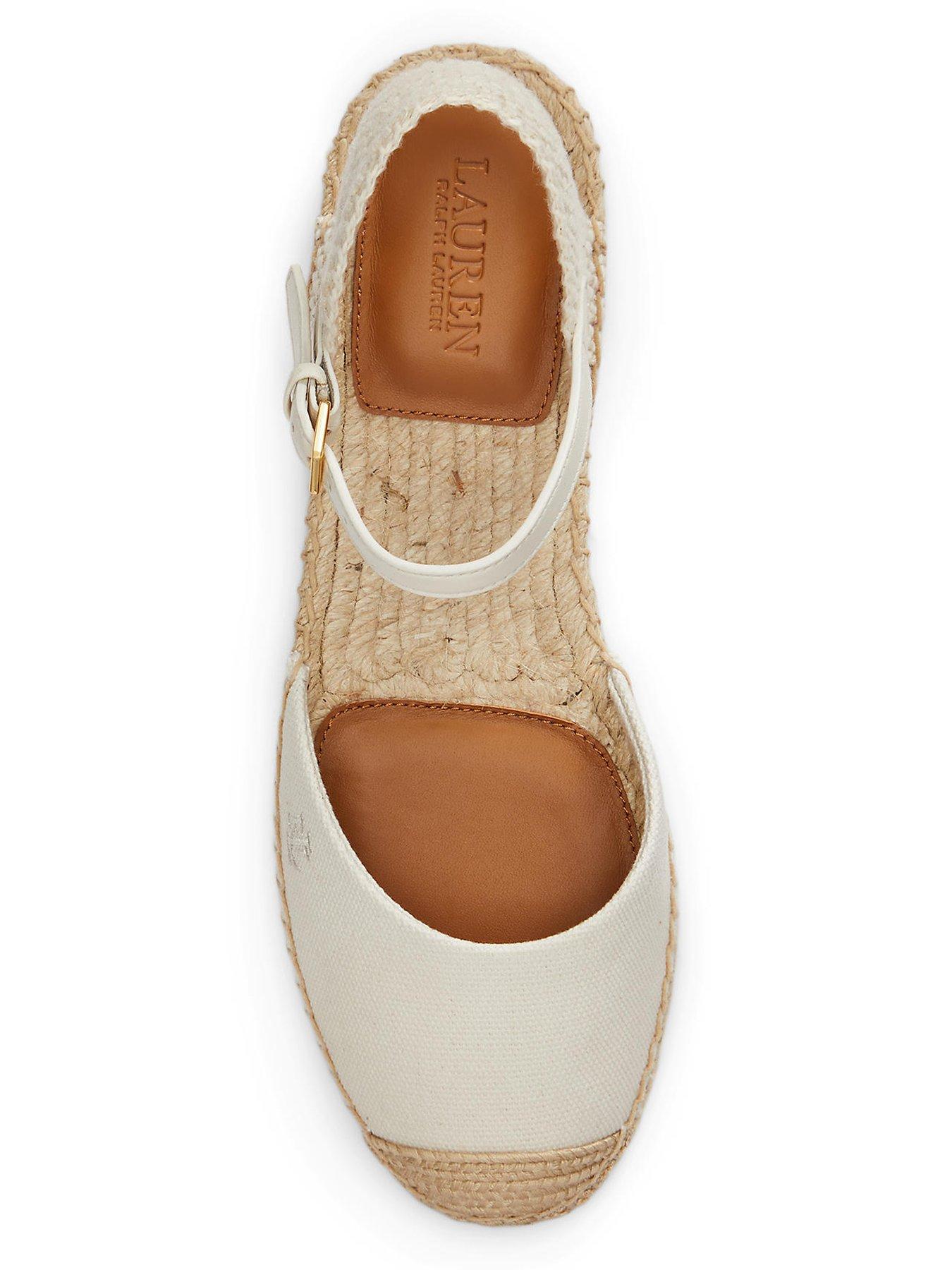 Image 4 of 4 of Lauren by Ralph Lauren Robby Flat Espadrilles - White