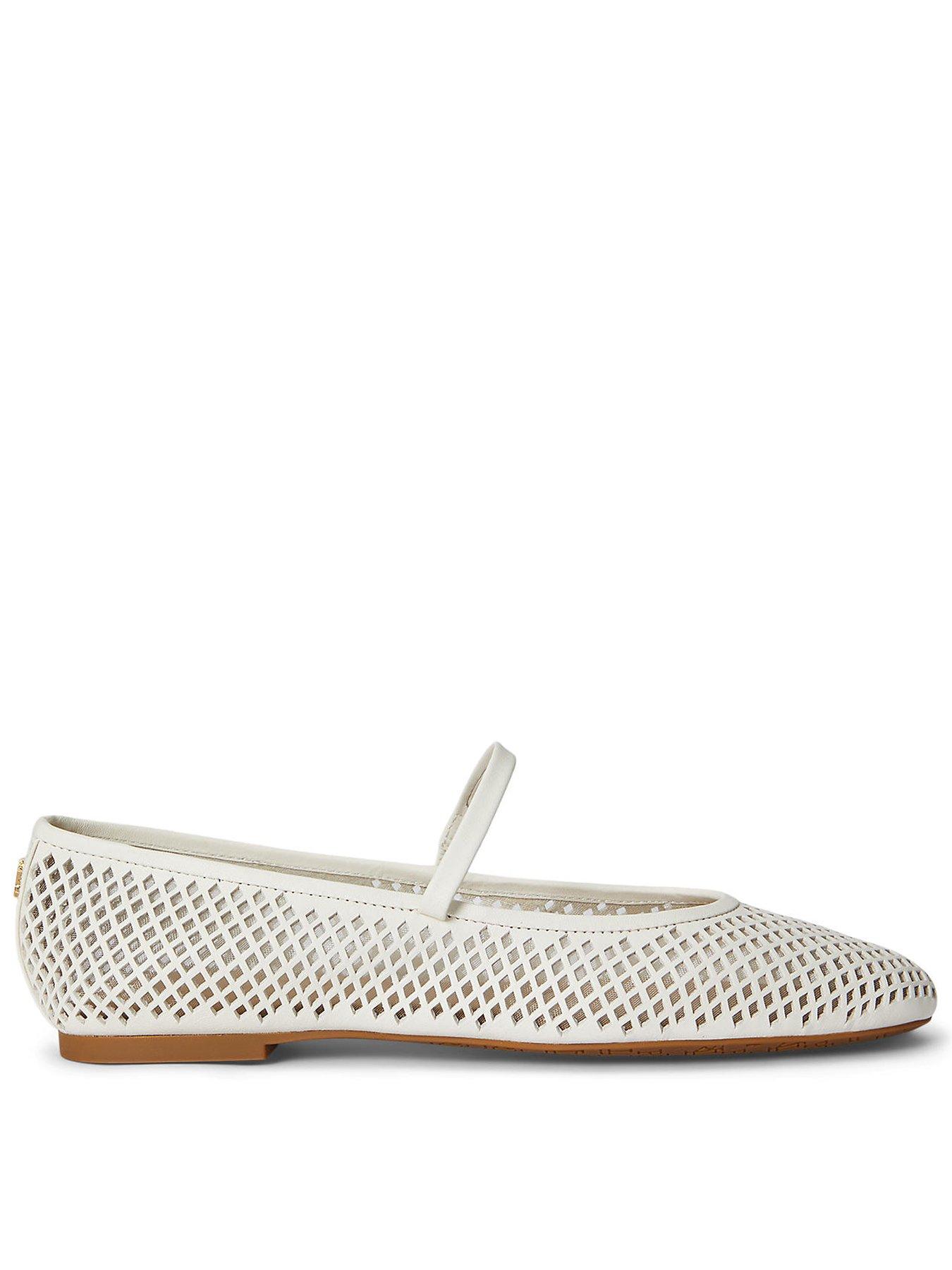 Lauren by Ralph Lauren Jayna Mj-Flats-Mary Jane - White