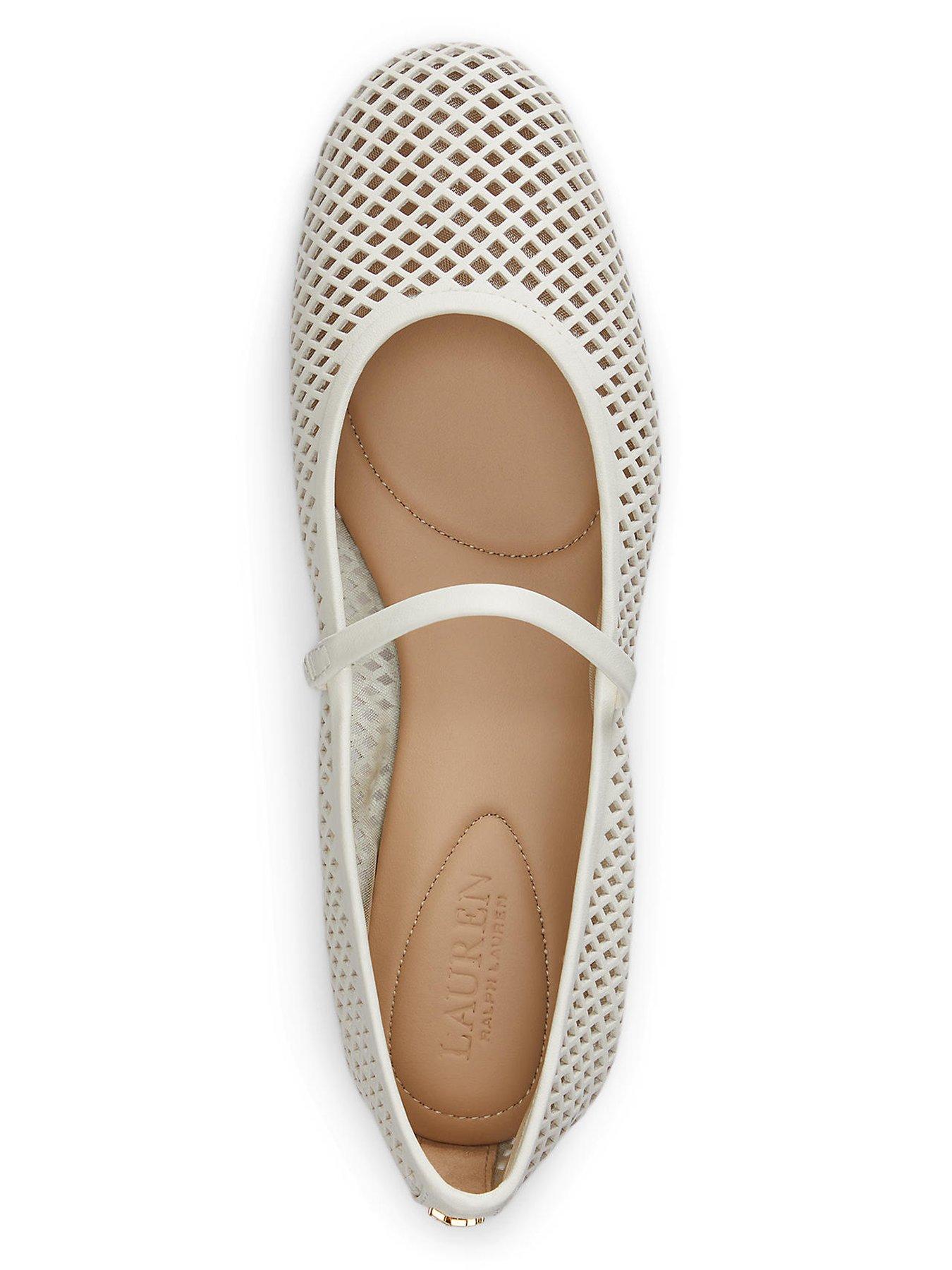 Image 4 of 4 of Lauren by Ralph Lauren Jayna Mj-Flats-Mary Jane - White