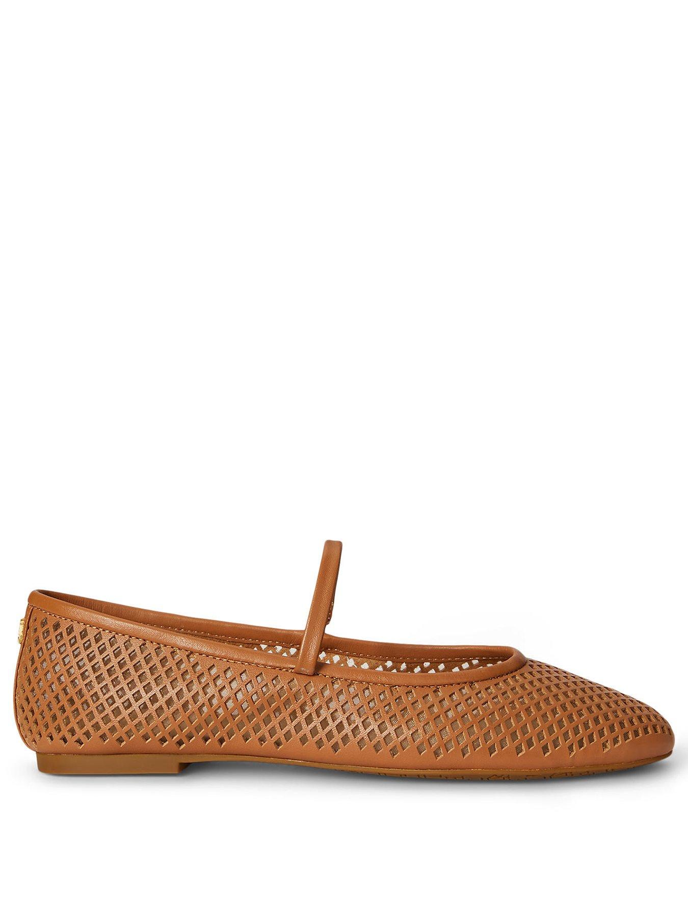 Image 2 of 4 of Lauren by Ralph Lauren Jayna MJ Flats Mary Jane - Brown