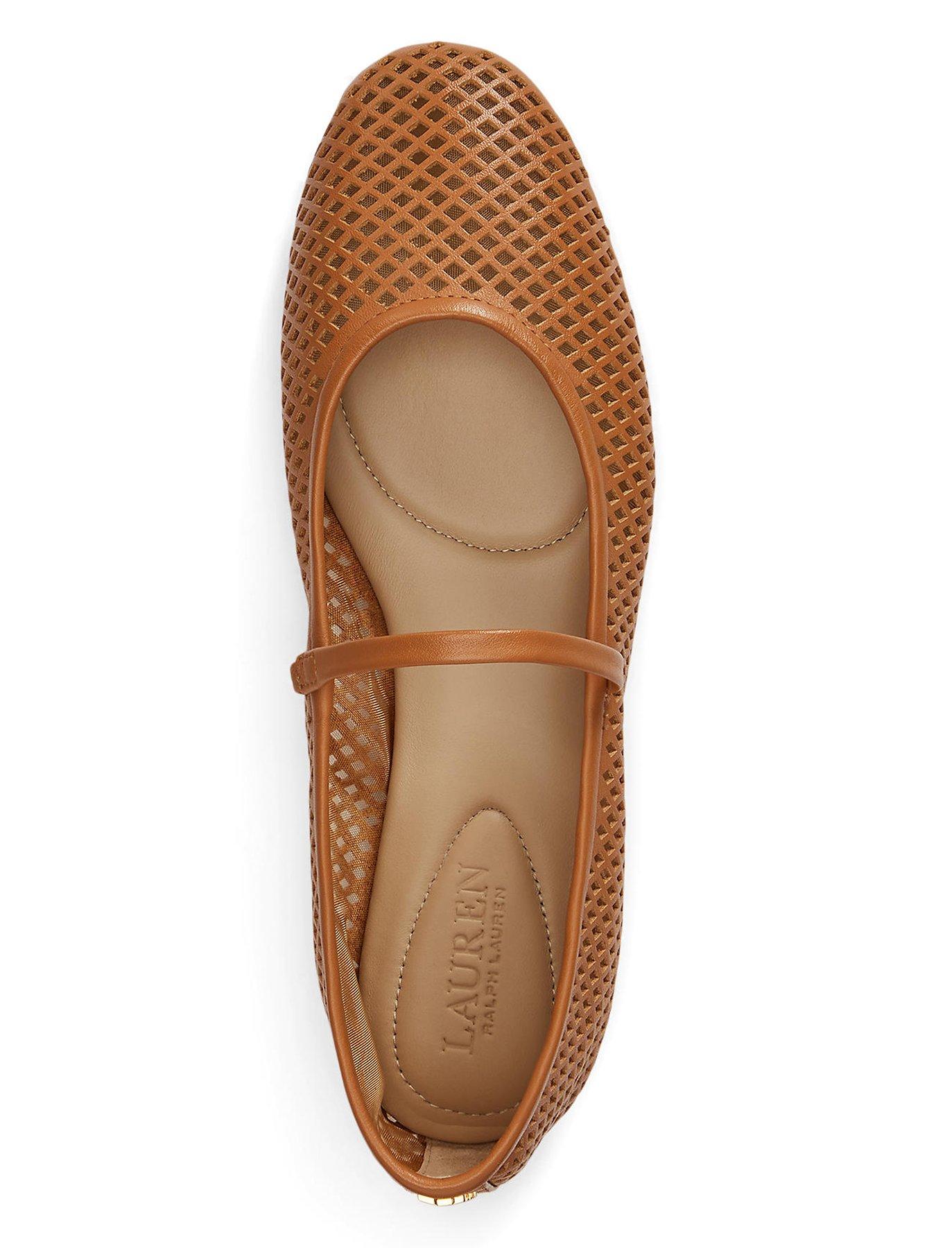 Image 4 of 4 of Lauren by Ralph Lauren Jayna MJ Flats Mary Jane - Brown
