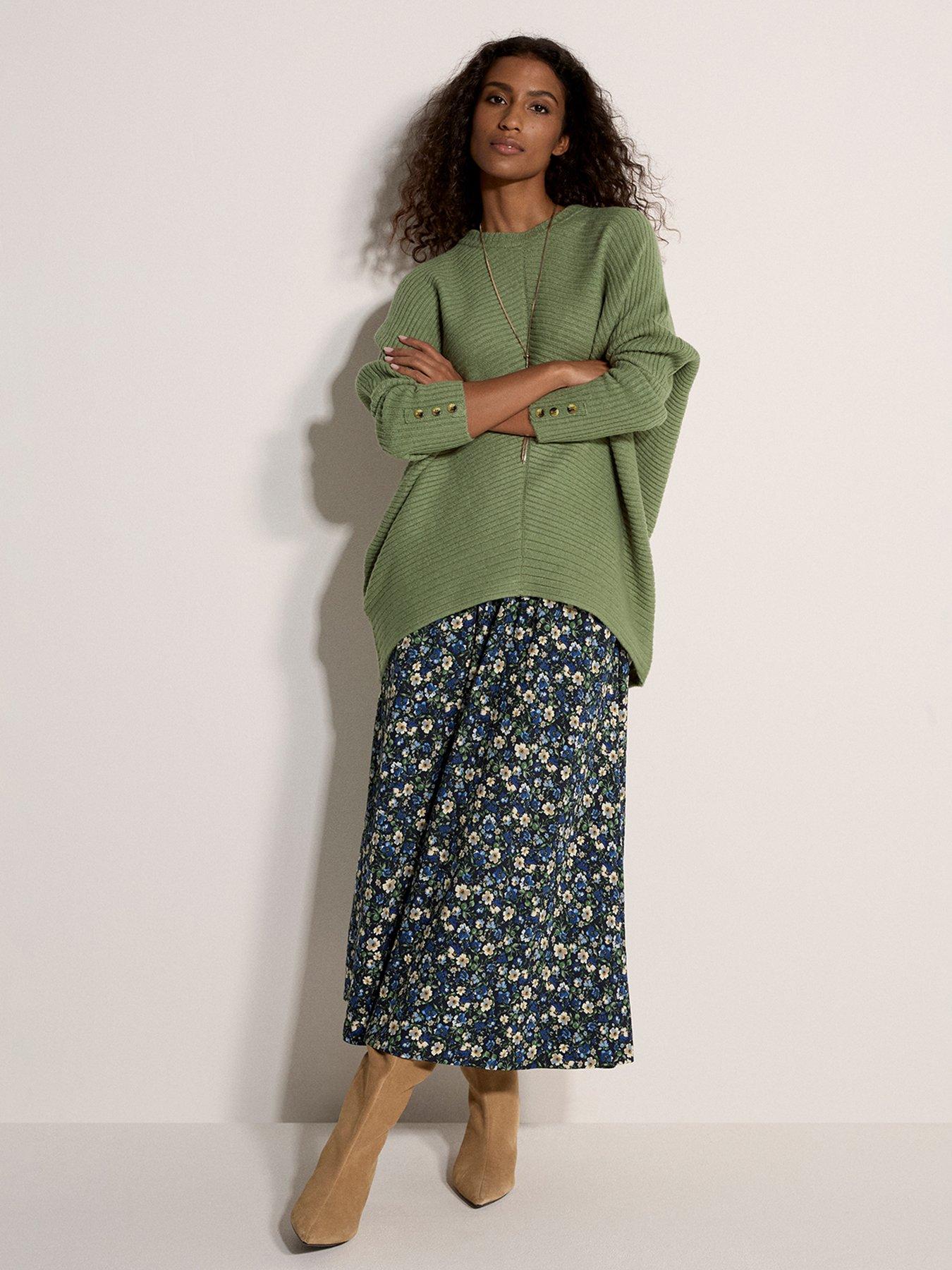 Image 3 of 4 of Apricot Chevron Knit Batwing Jumper
