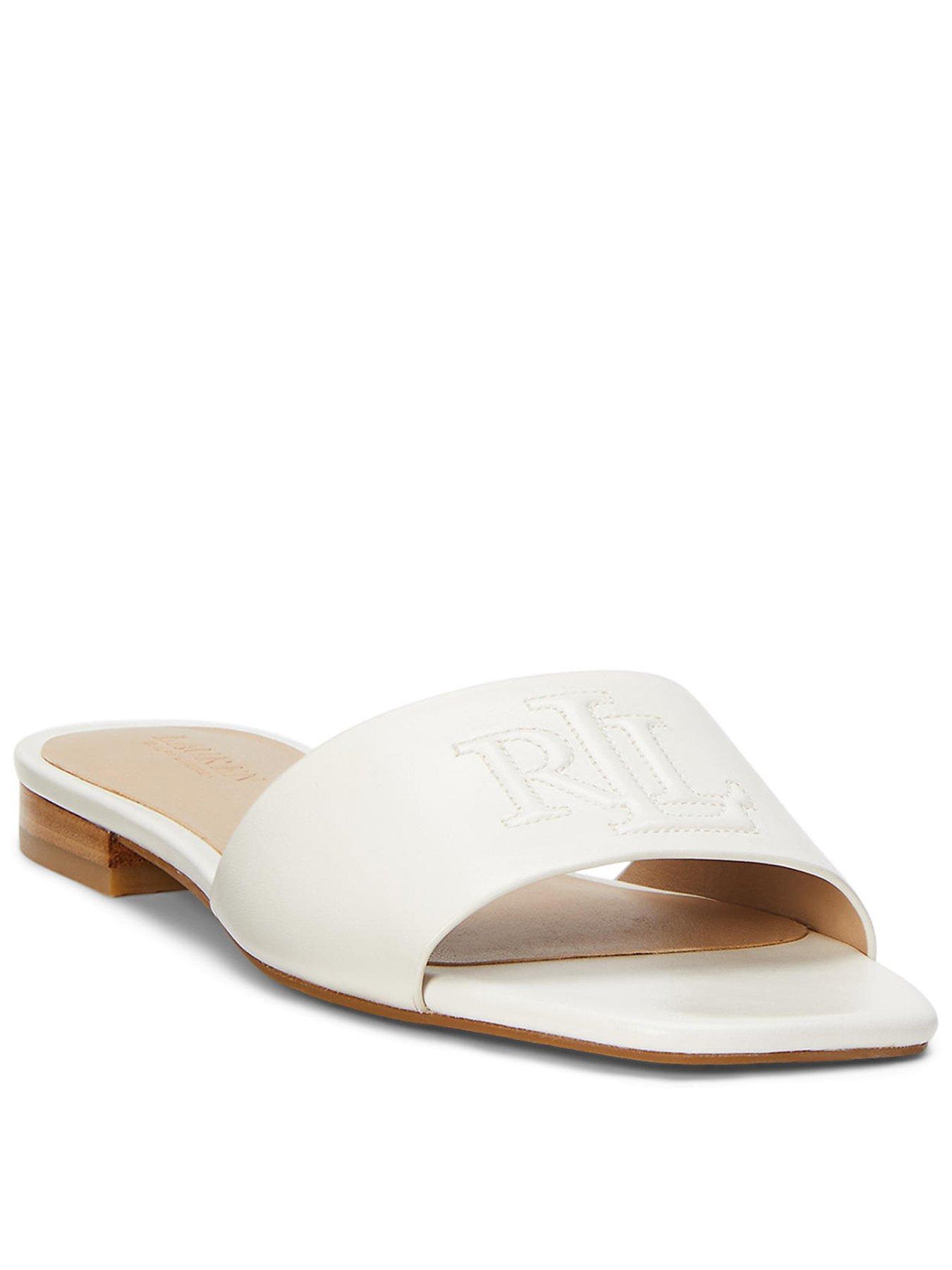 Lauren by Ralph Lauren Everley Sandals Sliders - White