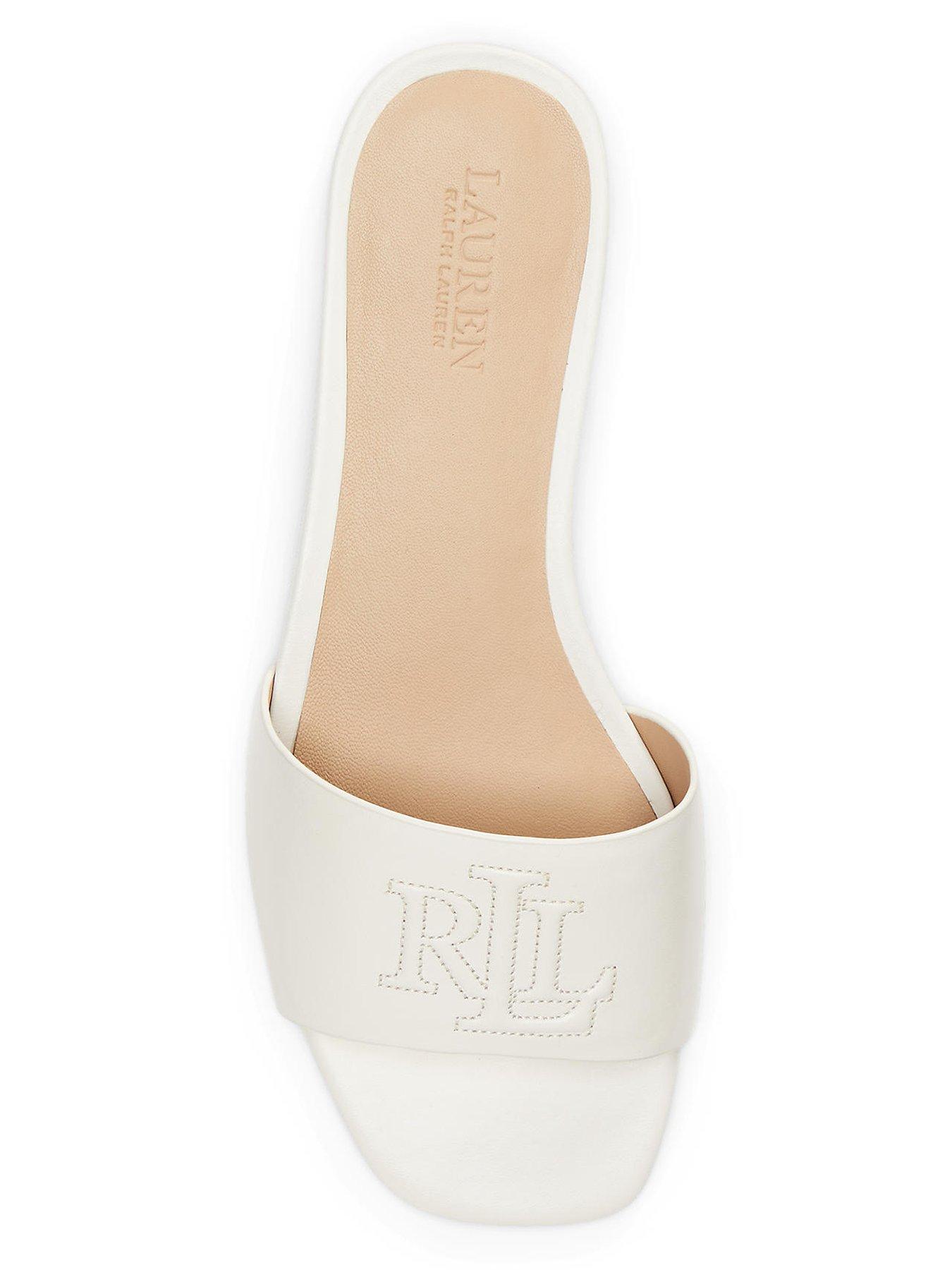 Lauren by Ralph Lauren Everley Sandals Sliders - White | Very