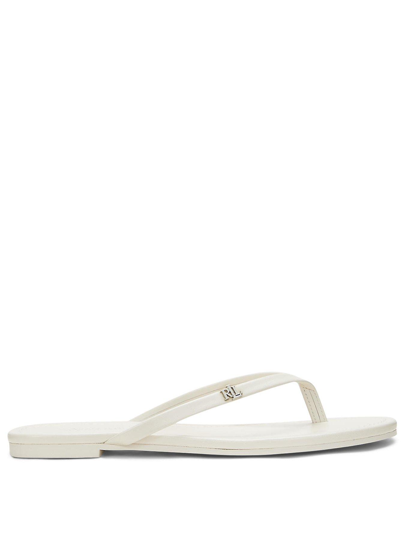 Image 2 of 4 of Lauren by Ralph Lauren Raquel Sandals Flip Flop - White