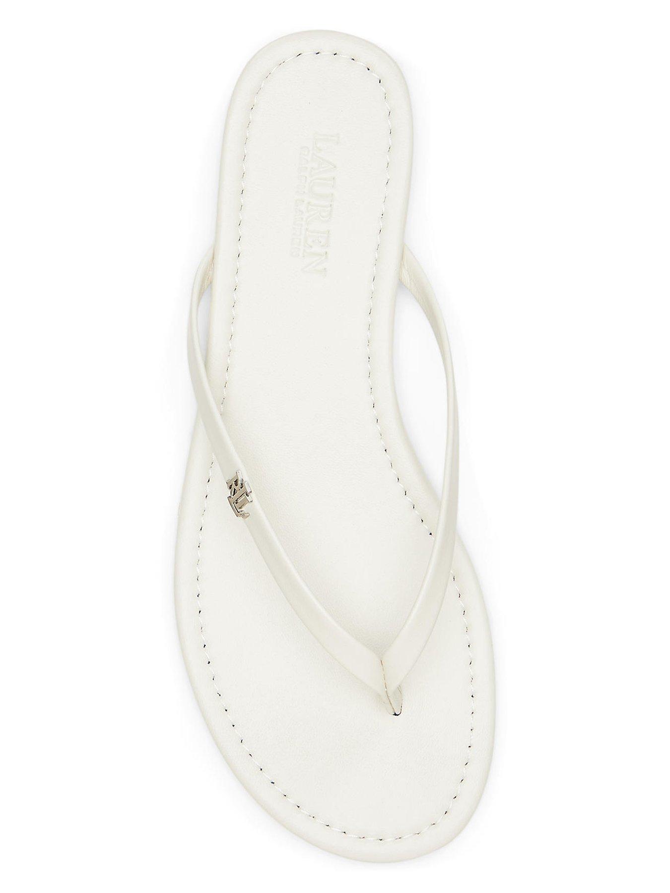 Image 4 of 4 of Lauren by Ralph Lauren Raquel Sandals Flip Flop - White