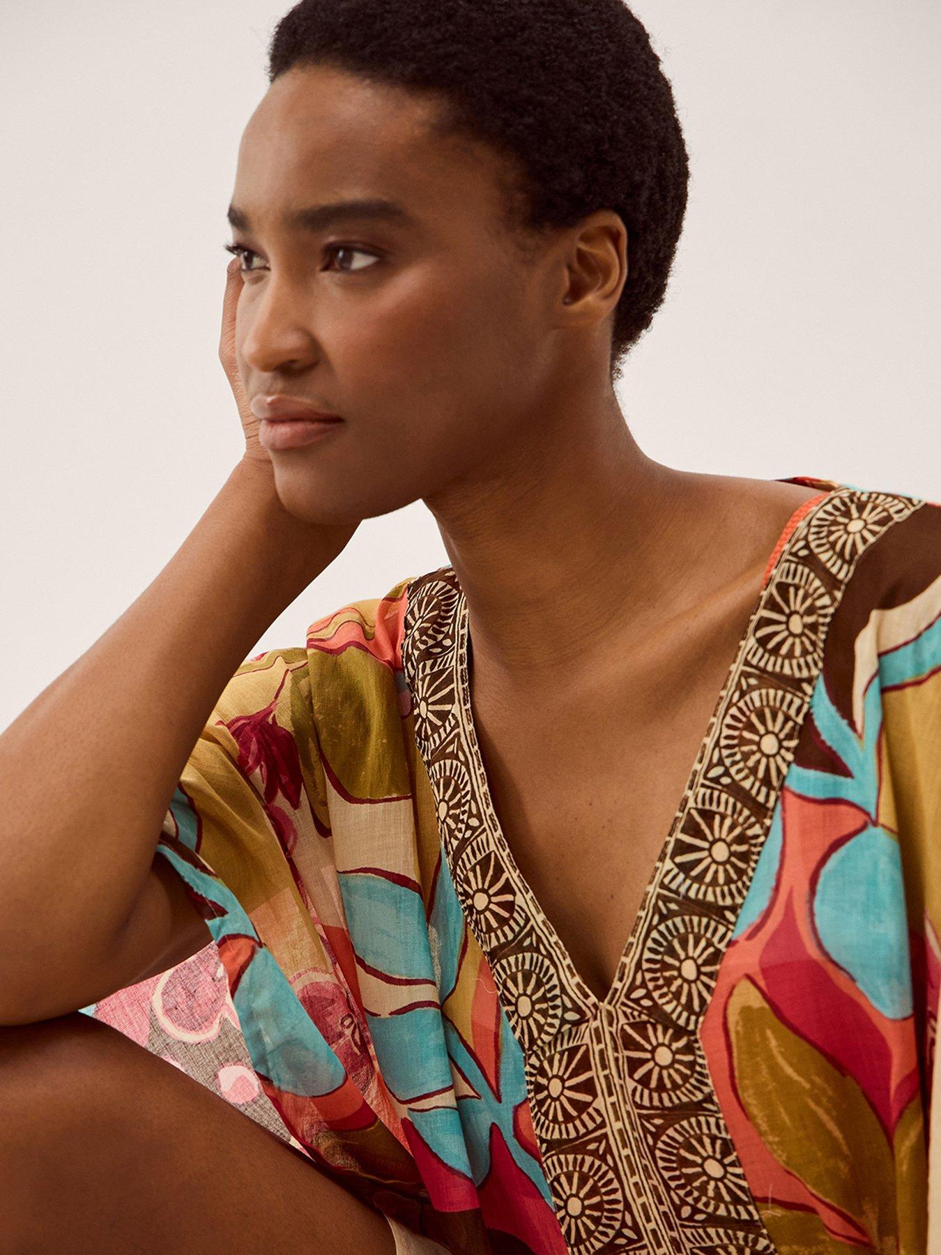Image 5 of 5 of Monsoon Iris Floral Cover Up