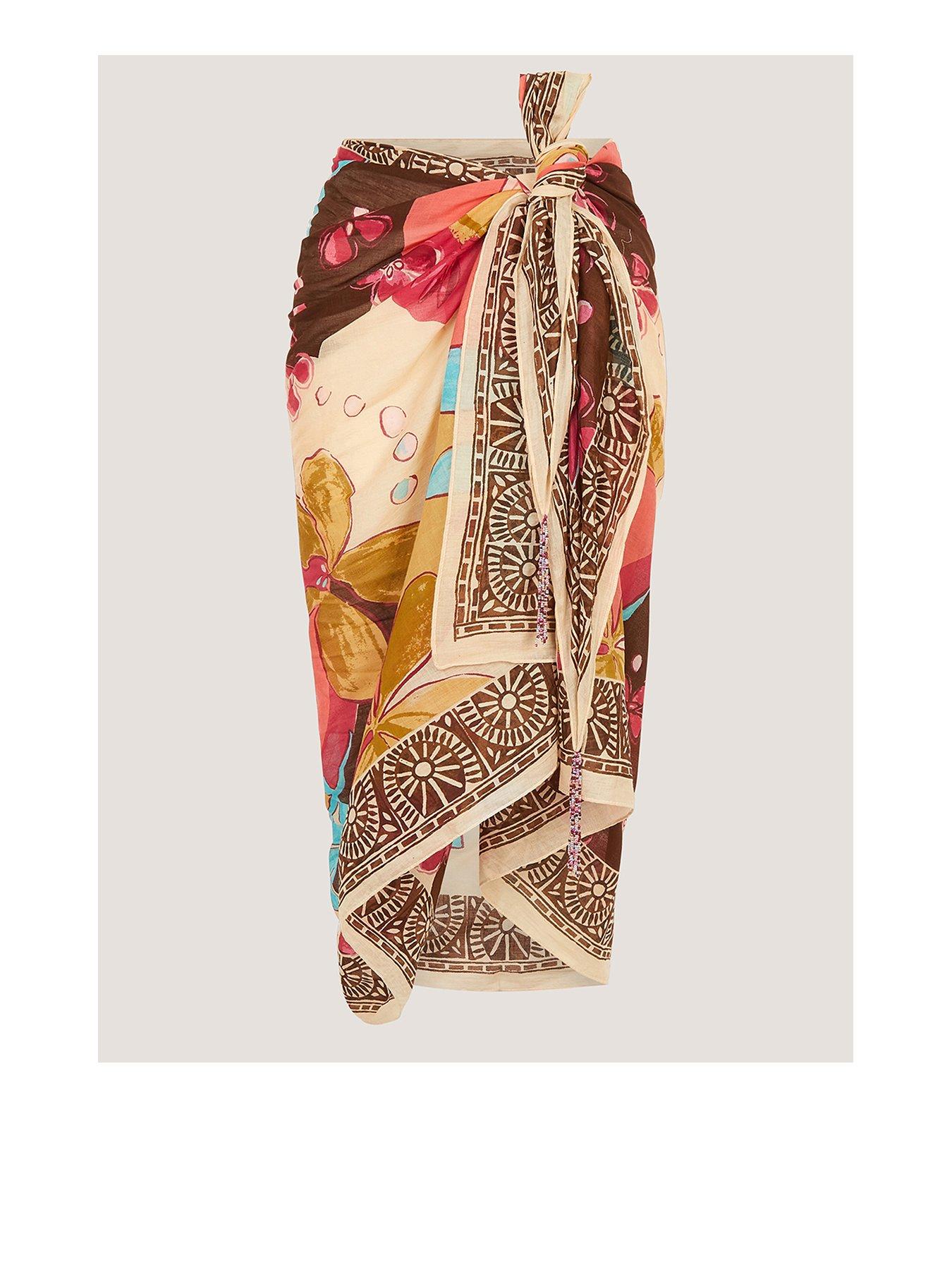 Image 1 of 5 of Monsoon Iris Floral Sarong