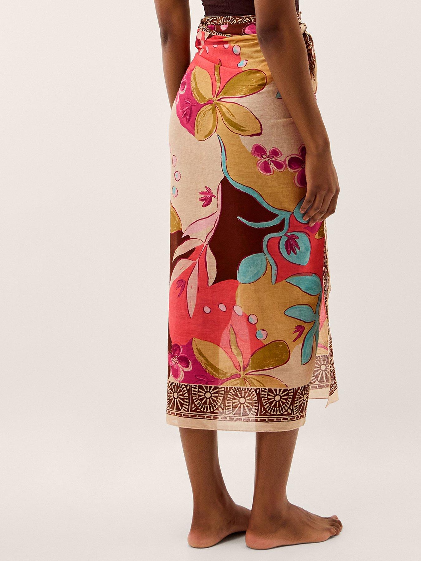 Image 3 of 5 of Monsoon Iris Floral Sarong