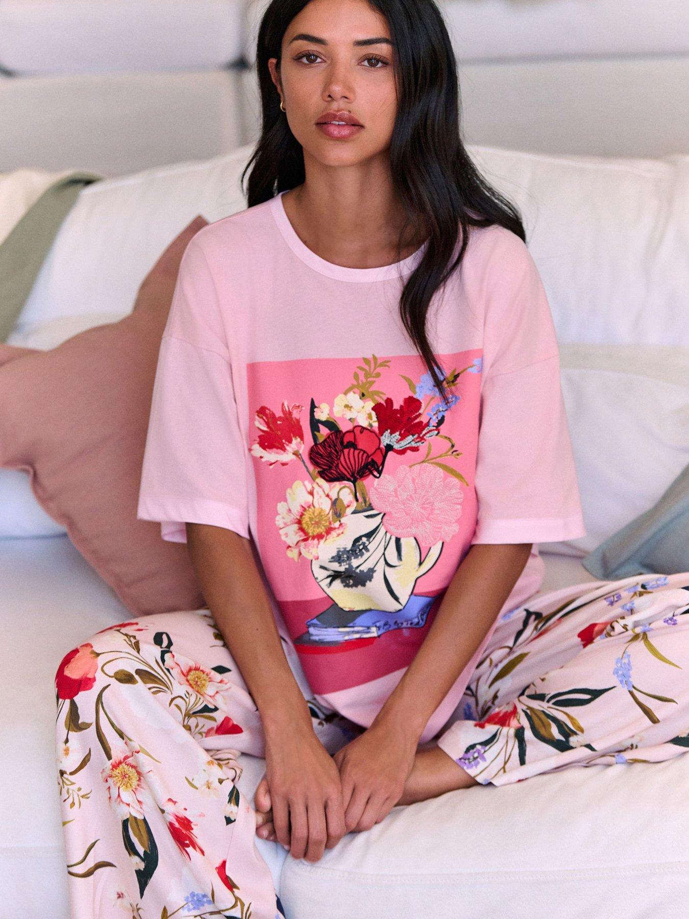 Image 3 of 5 of B By Ted Baker Graphic Pyjama Set - Pink Multi