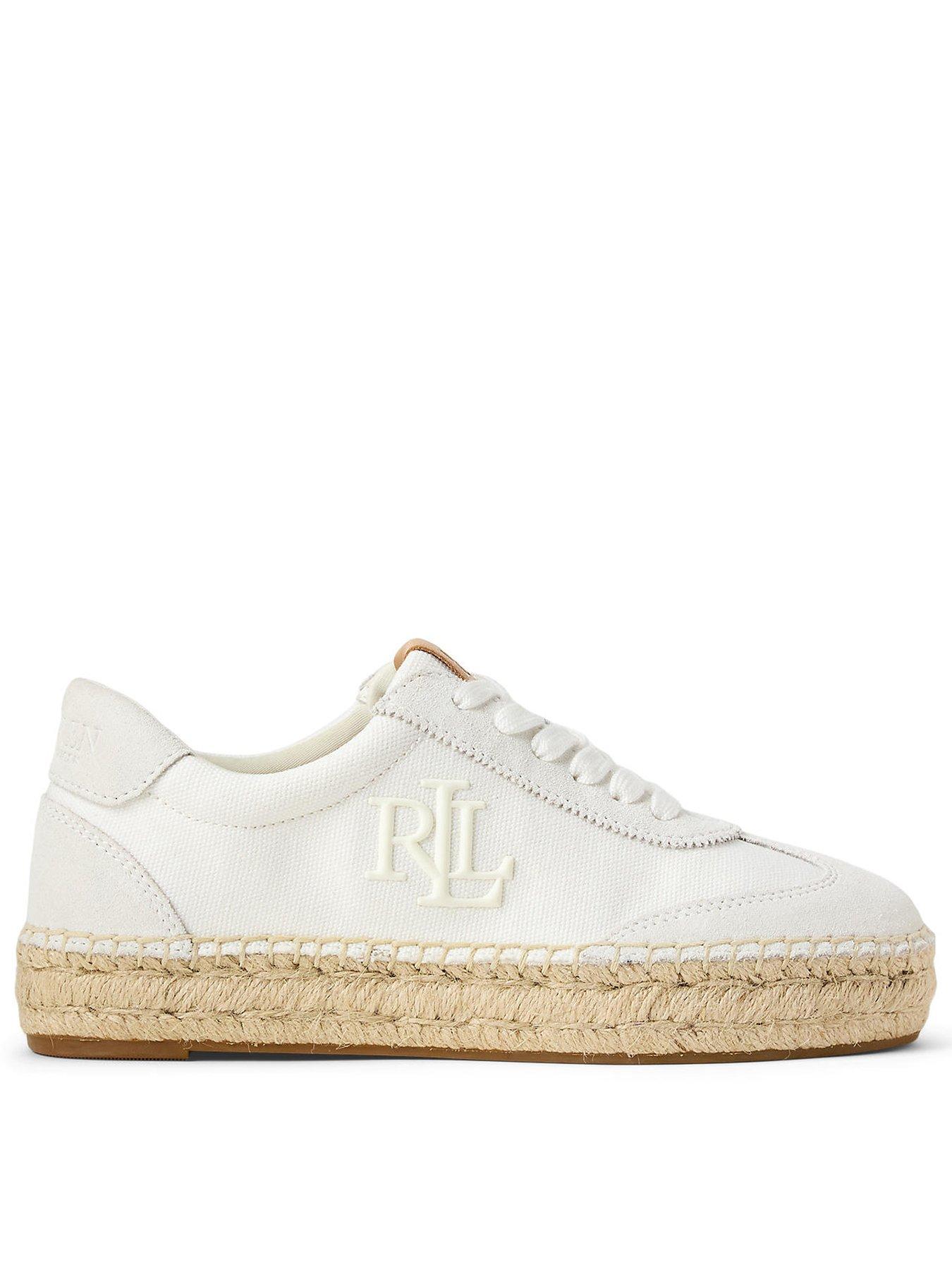 Lauren by Ralph Lauren Luize Snkr-Sneakers-Low Top Lace, White, Size 4, Women