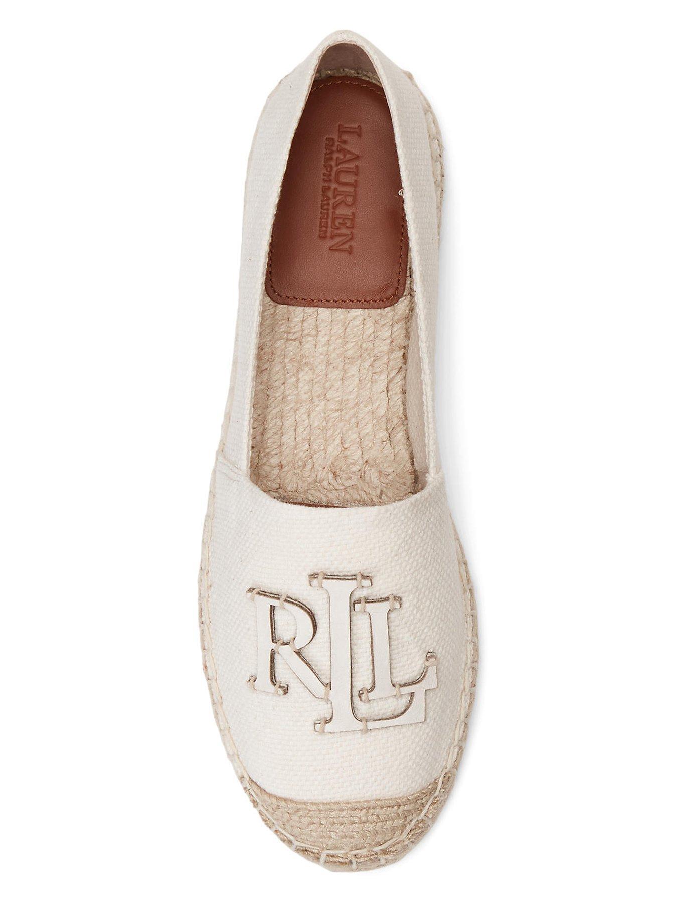 Image 4 of 4 of Lauren by Ralph Lauren Cameryn Logo Espadrilles - White