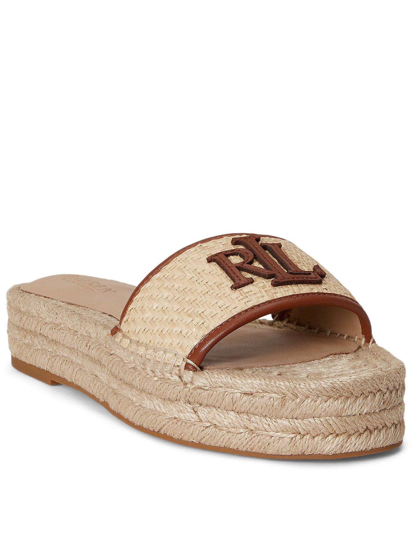 Lauren by Ralph Lauren Polly 4-espadrilles-flat, Brown, Size 7, Women