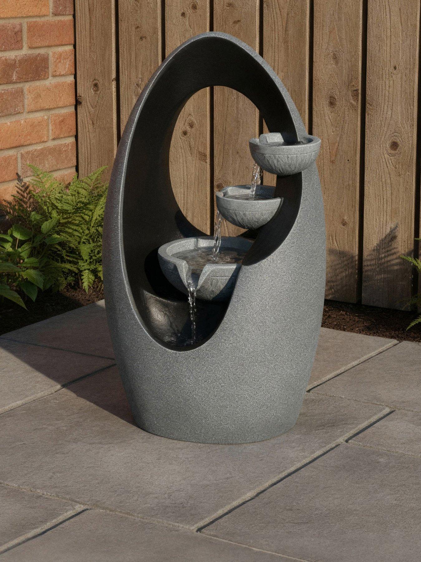Streetwize Sculpted Waterfall Solar Fountain