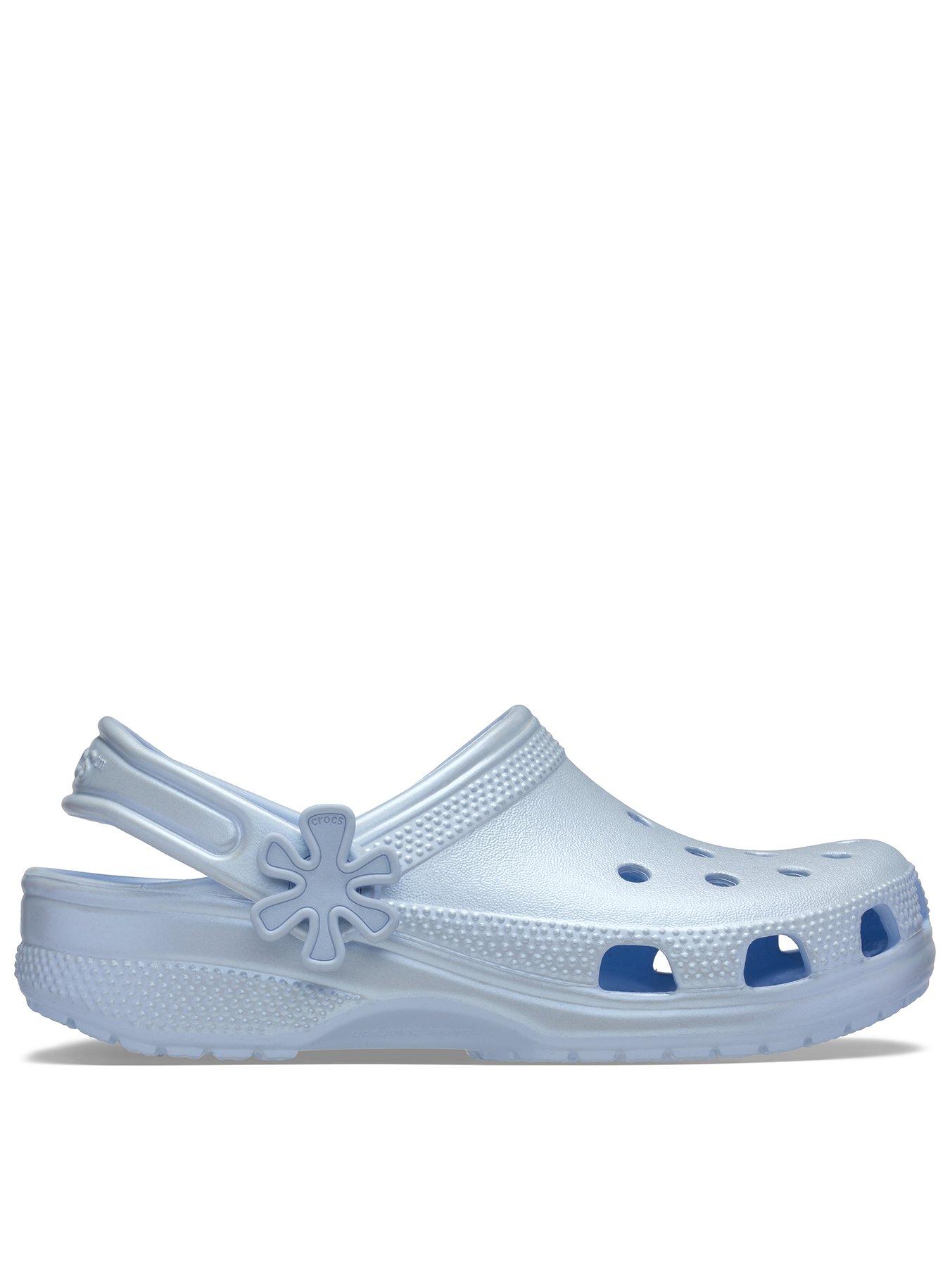 Crocs Kids Classic Pearl Shine Clog - Blue
