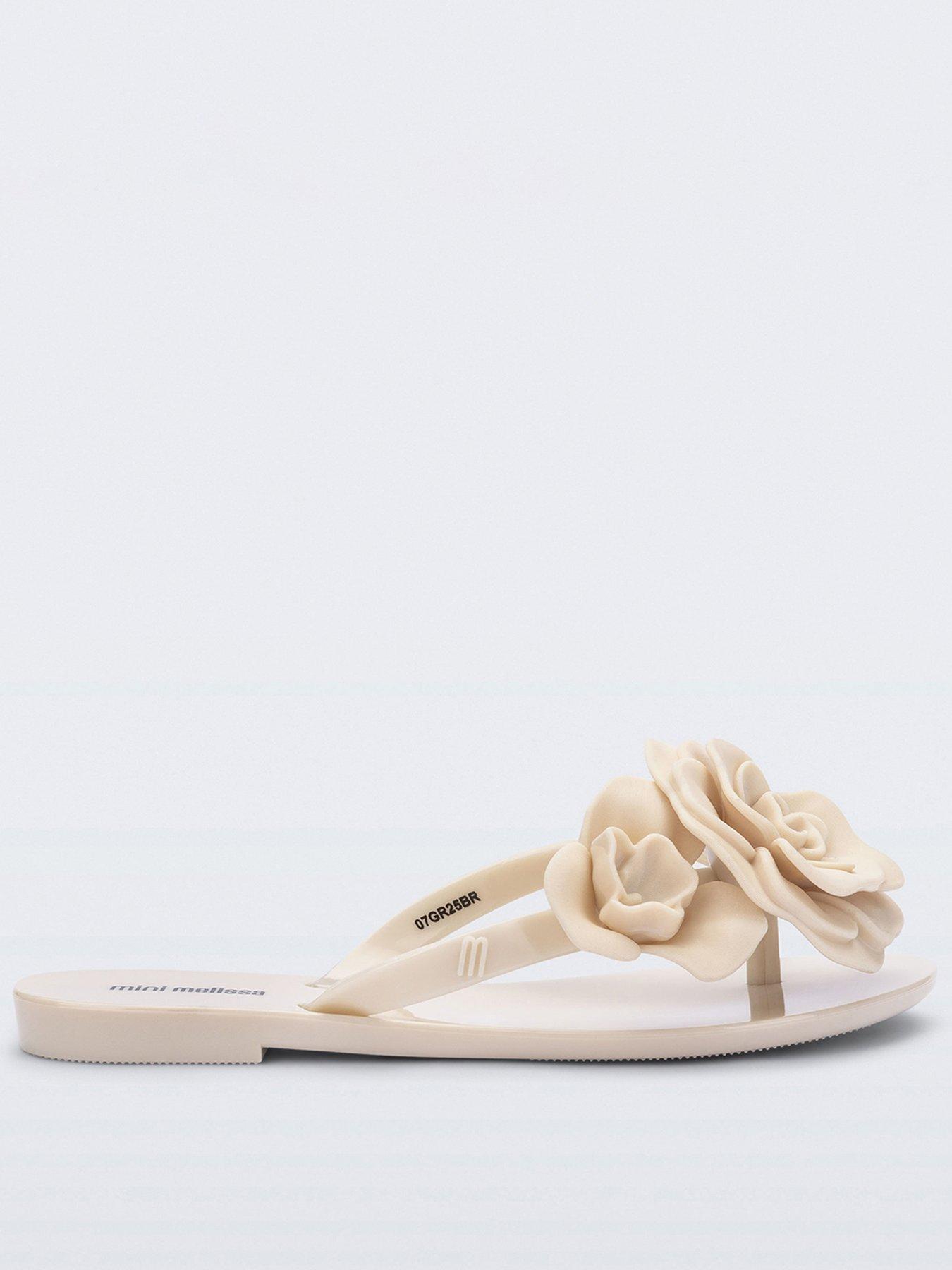 Mini Melissa Harmonic Petals Jelly Flip Flops - Beige
