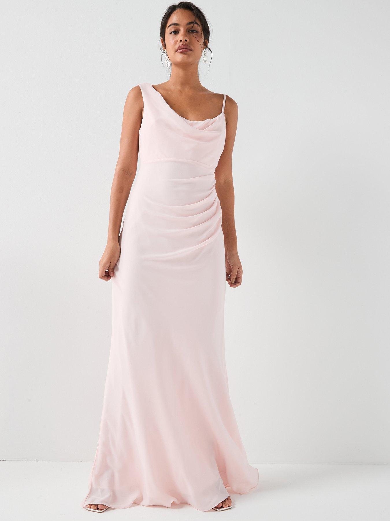 crepe bridesmaid dresses uk Buy Pink Crepe Bridesmaid Lehenga with Heavy Embroidery | KALKI Fashion UK