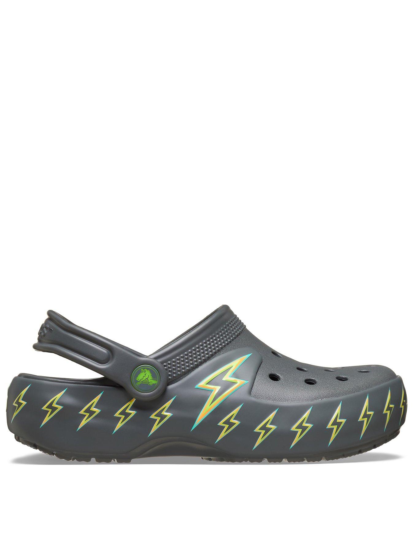Crocs Boys Classic Bolt Lights Clog - Black