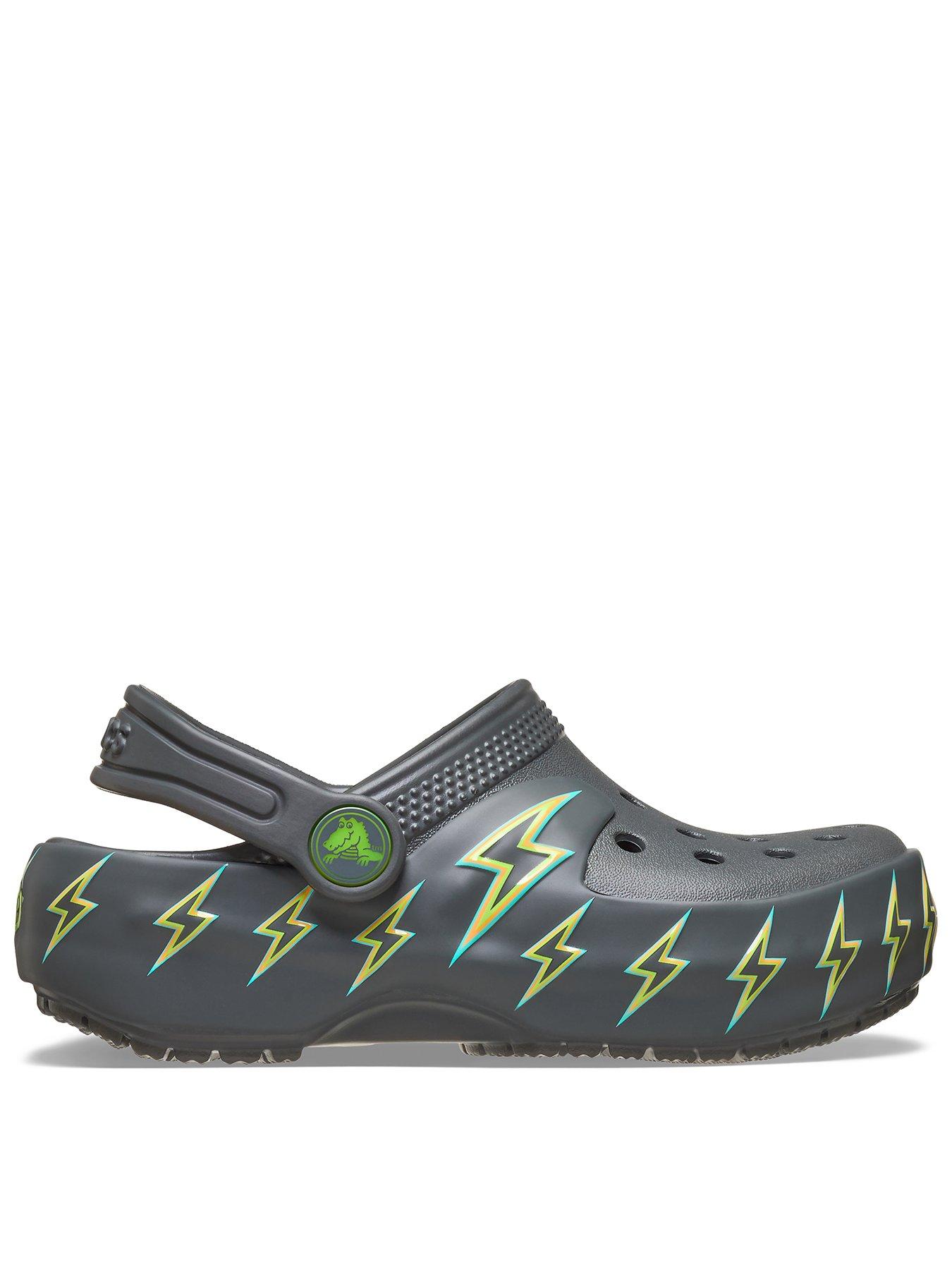Crocs Toddler Classic Bolt Lights Clog - Black
