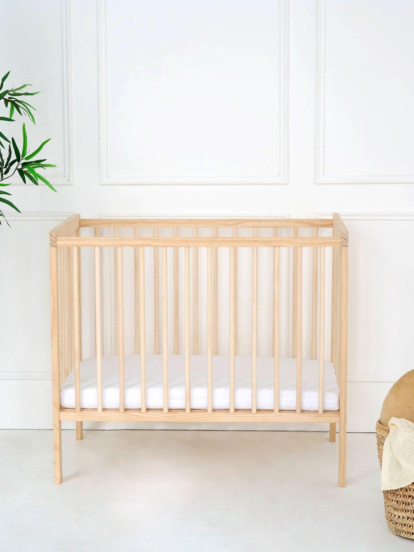 East Coast Space Saver Cot -  Natural - With Mattress - Natural